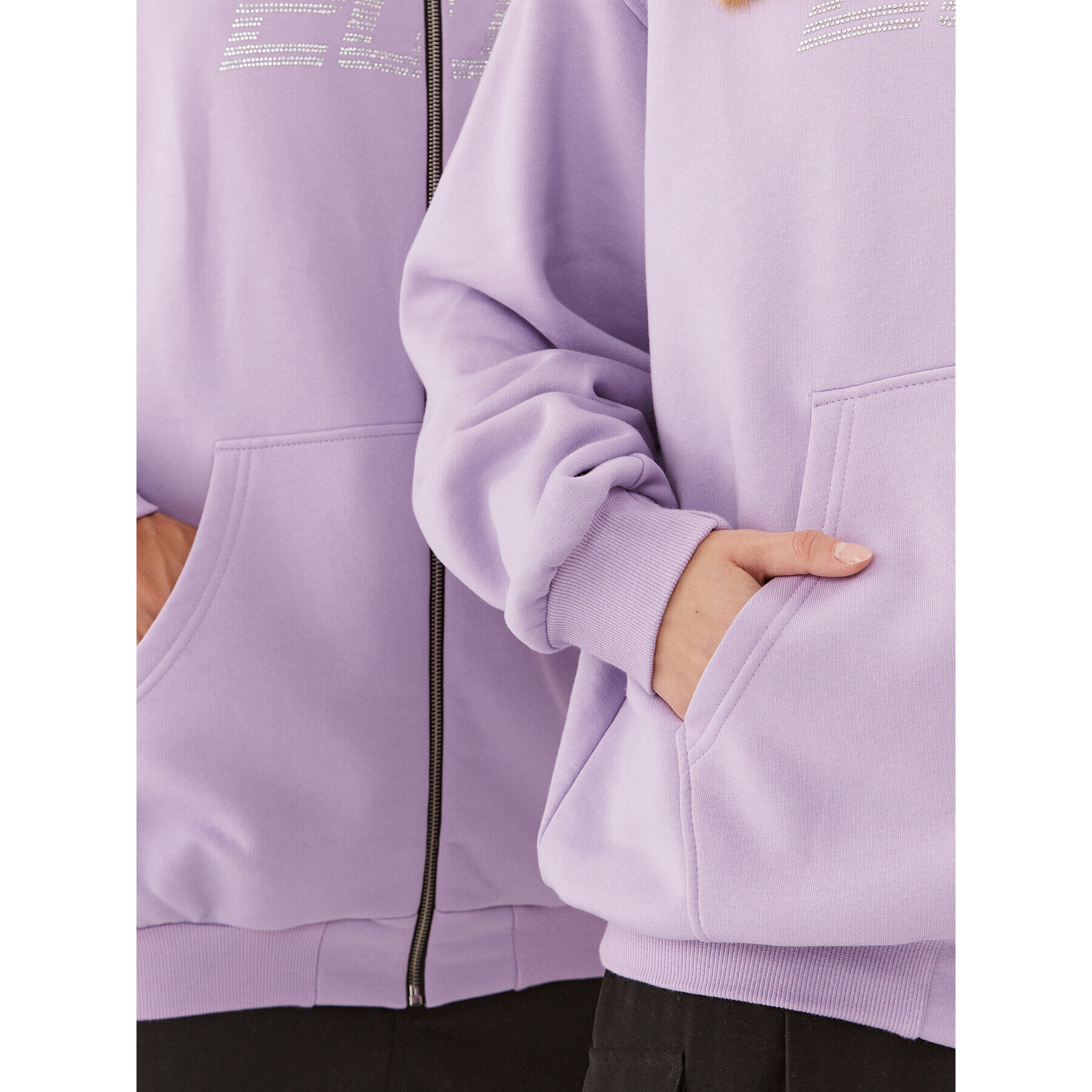 2005 Суитшърт Unisex Signature Zip Виолетов Regular Fit - Pepit.bg