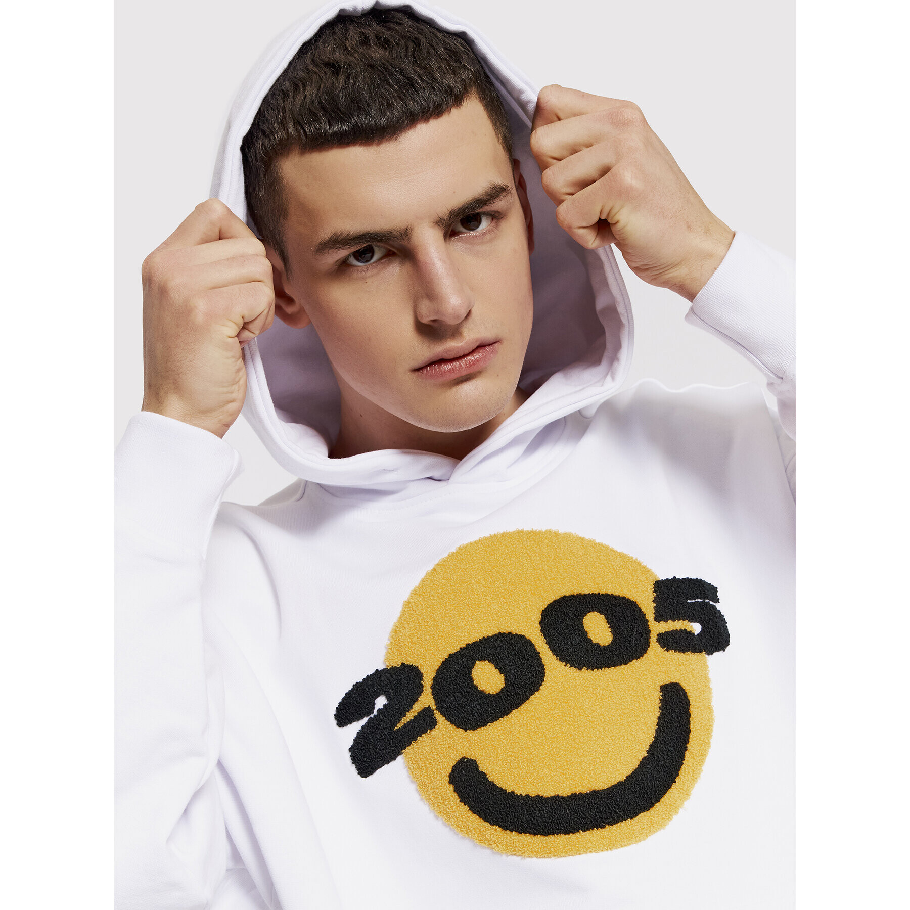 2005 Суитшърт Unisex Smiley Бял Regular Fit - Pepit.bg