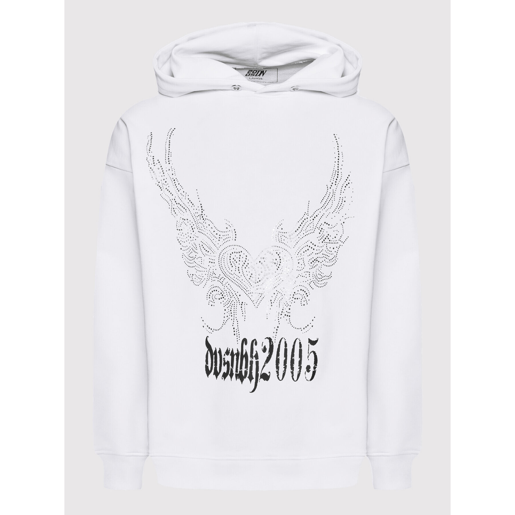 2005 Суитшърт Unisex Swan Hoodie Бял Regular Fit - Pepit.bg