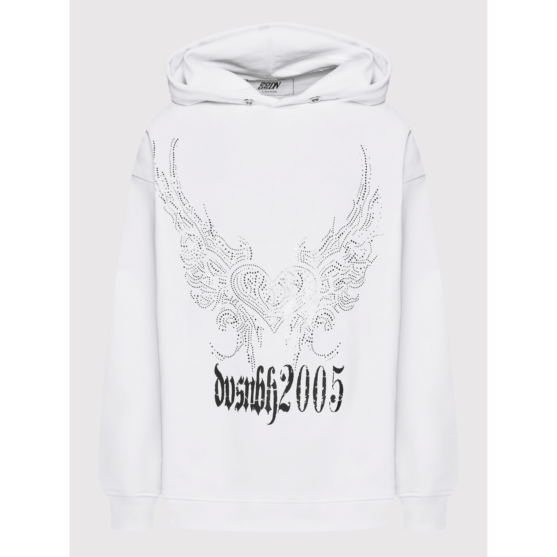 2005 Суитшърт Unisex Swan Hoodie Бял Regular Fit - Pepit.bg