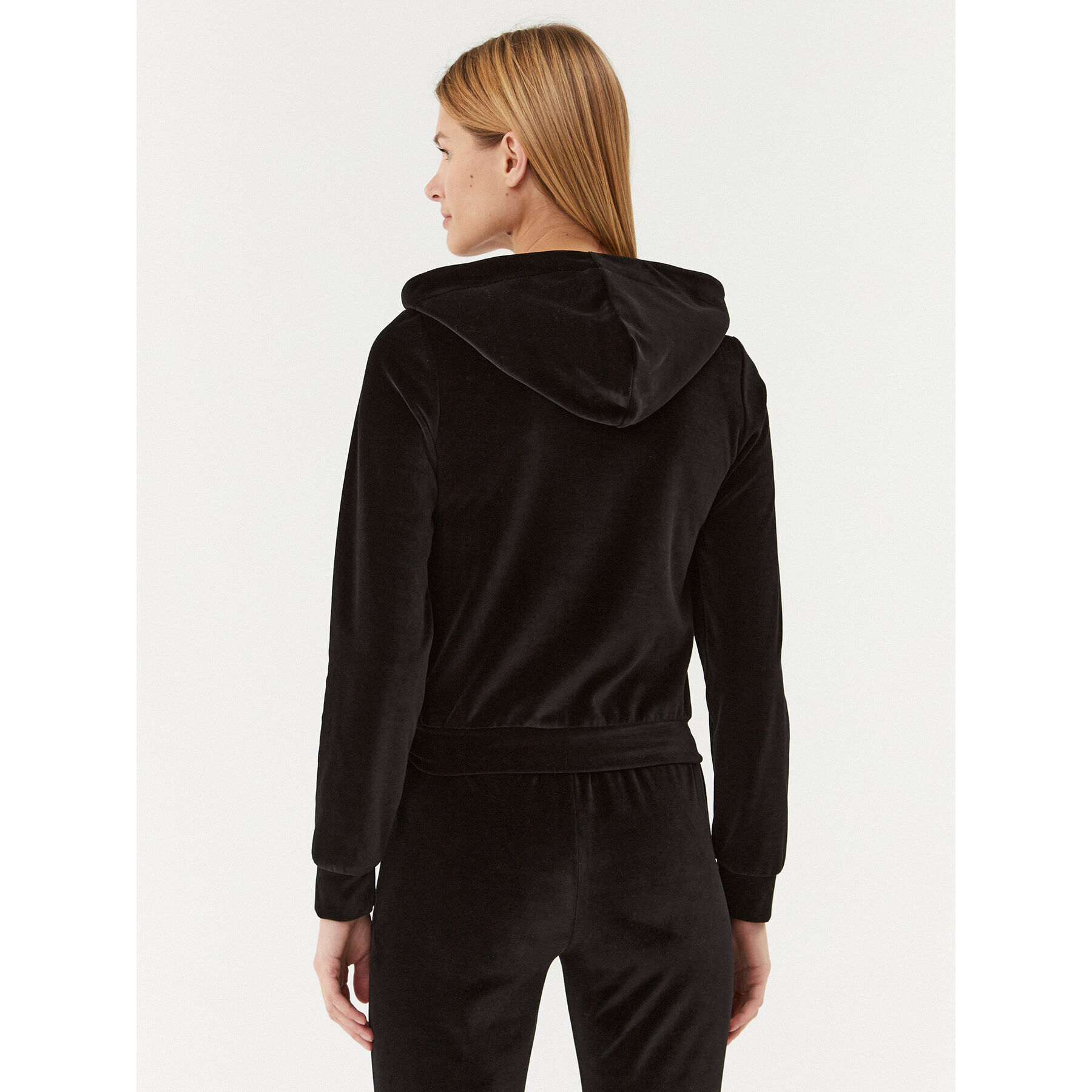 2005 Суитшърт Velour Zip Hoodie Черен Regular Fit - Pepit.bg