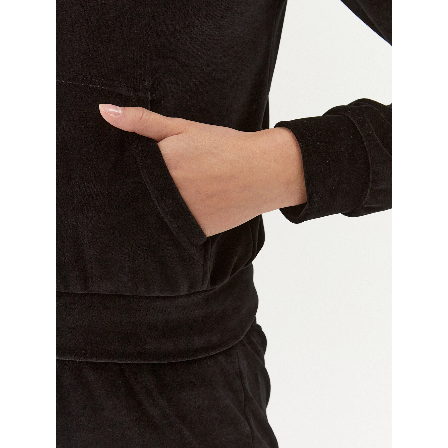 2005 Суитшърт Velour Zip Hoodie Черен Regular Fit - Pepit.bg