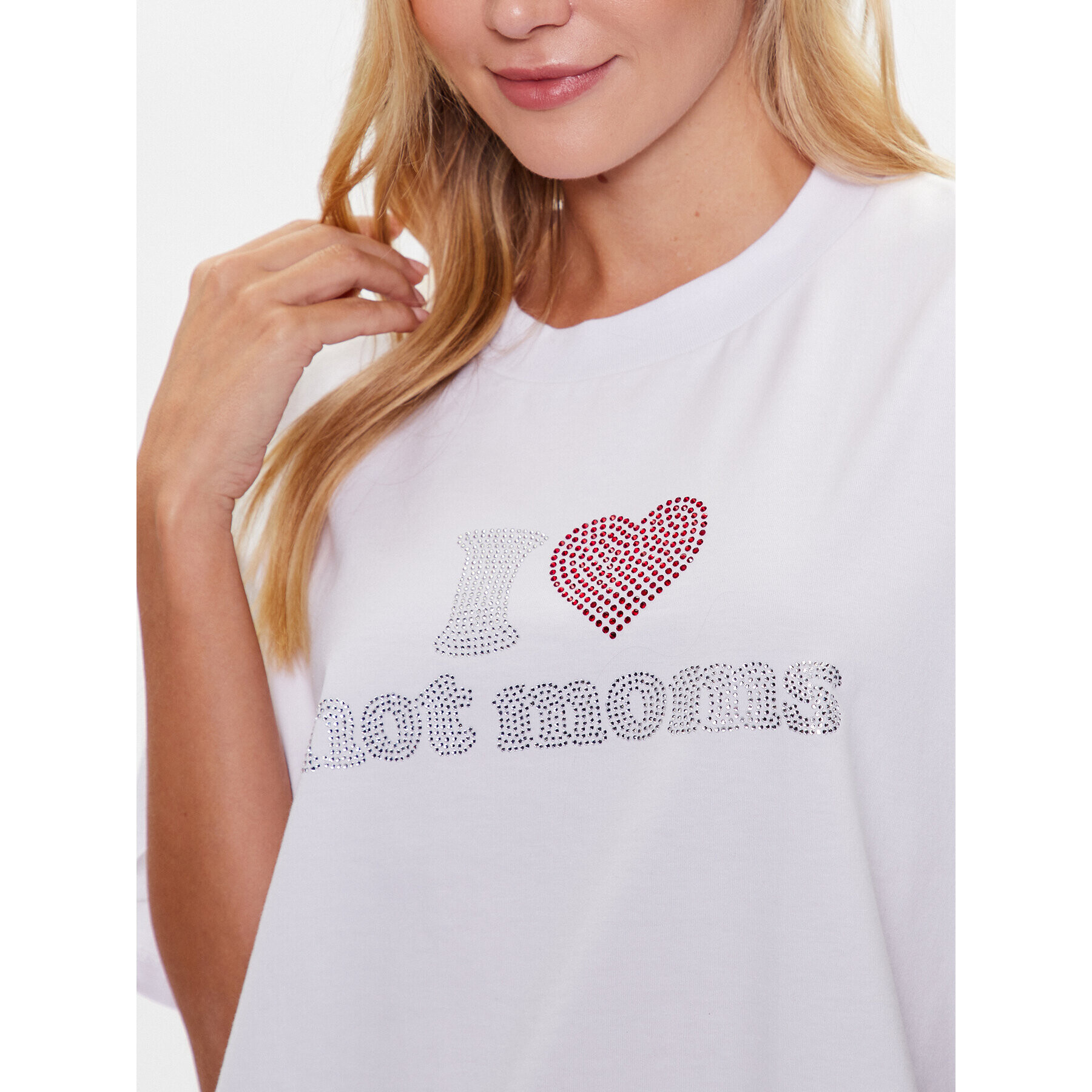 2005 Тишърт Hot Moms Бял Relaxed Fit - Pepit.bg