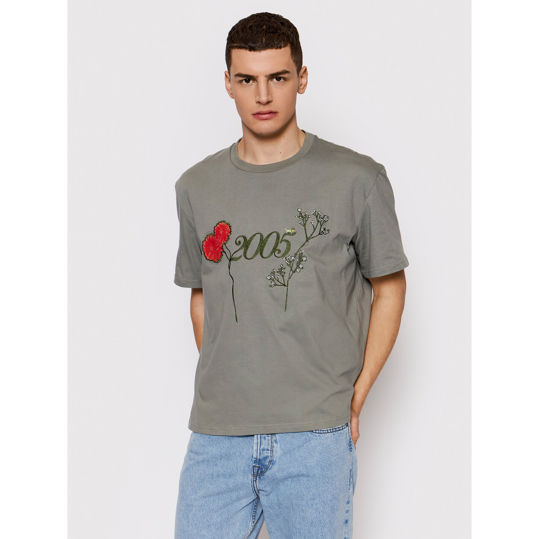 2005 Тишърт Unisex Dalia Зелен Relaxed Fit - Pepit.bg