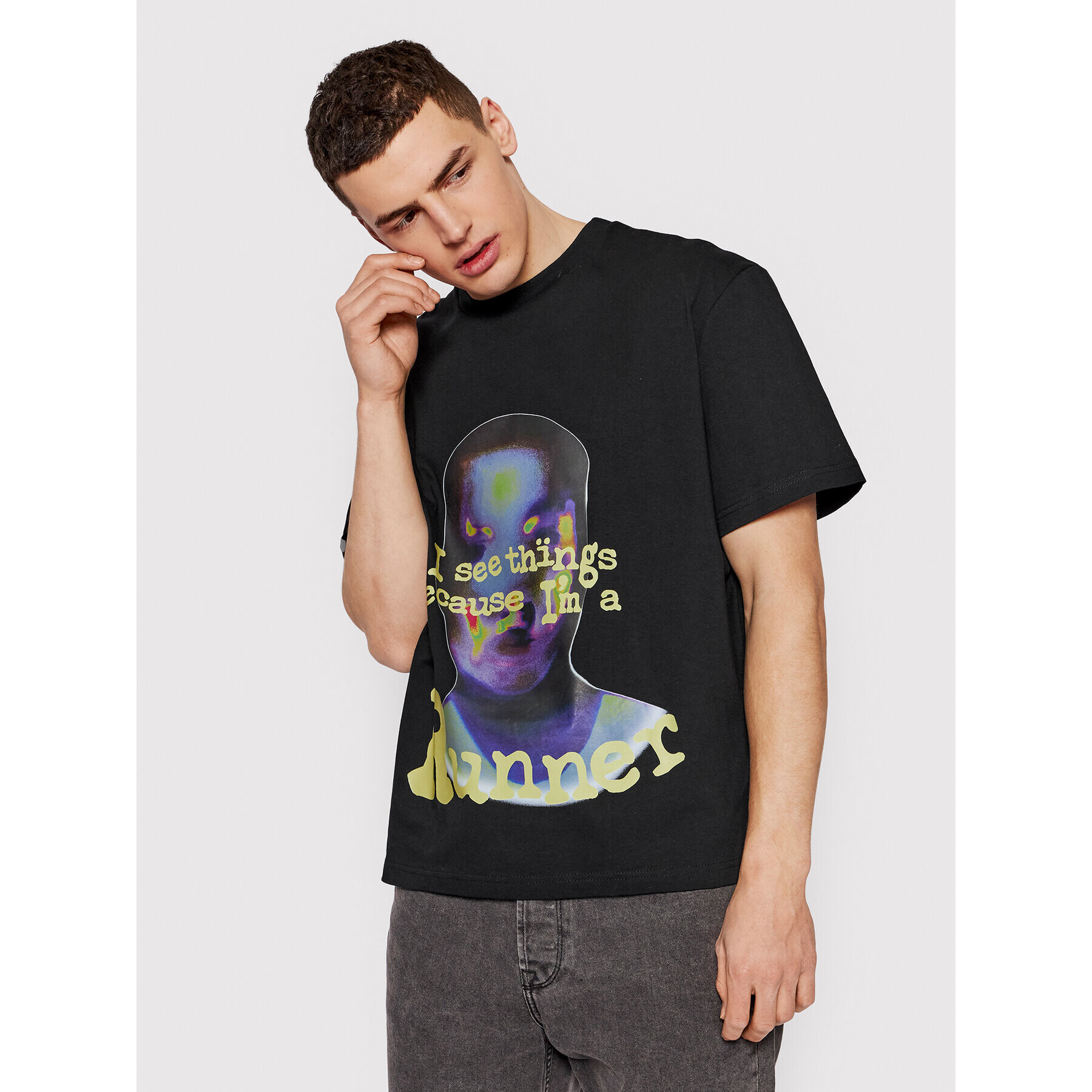 2005 Тишърт Unisex Runner Черен Regular Fit - Pepit.bg