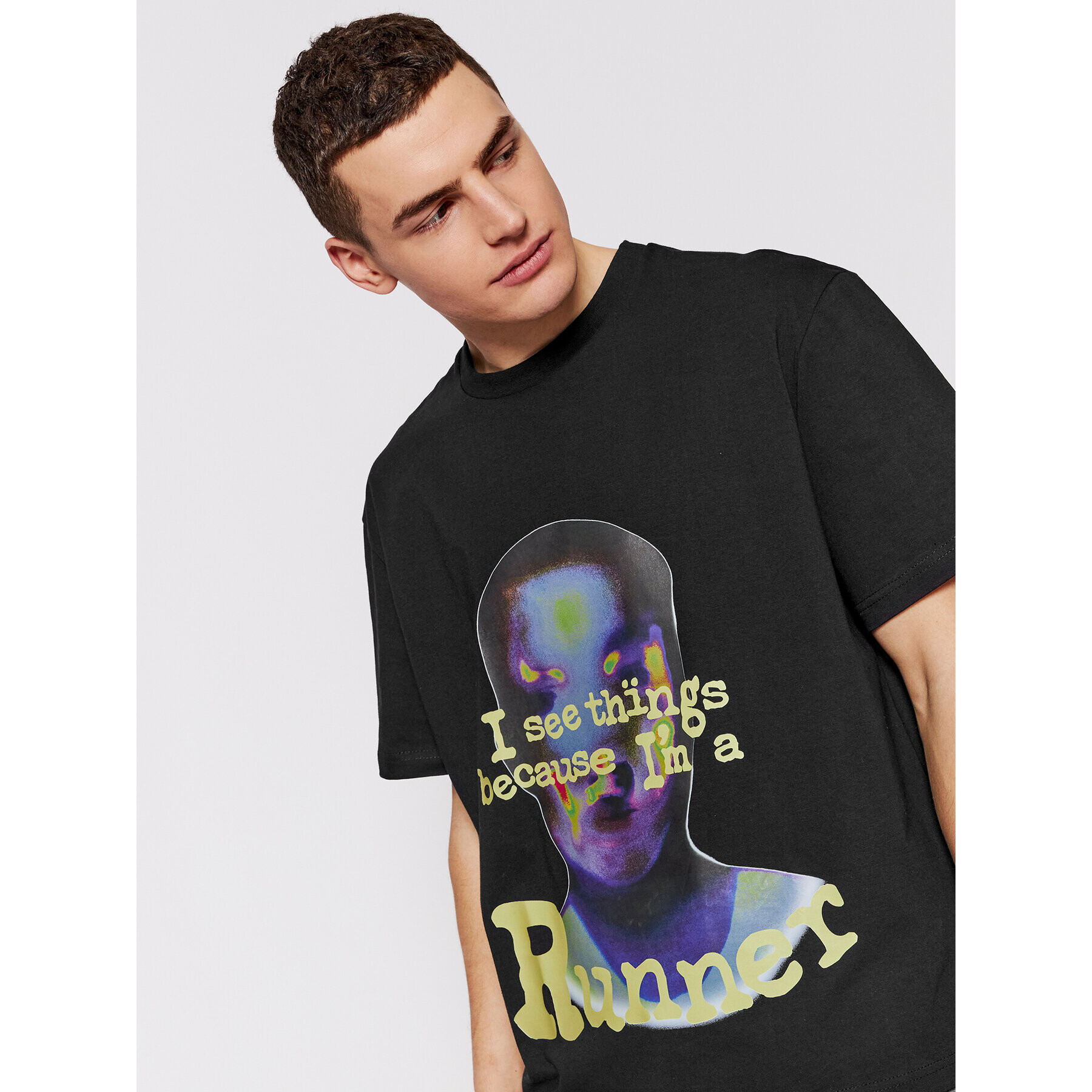 2005 Тишърт Unisex Runner Черен Regular Fit - Pepit.bg