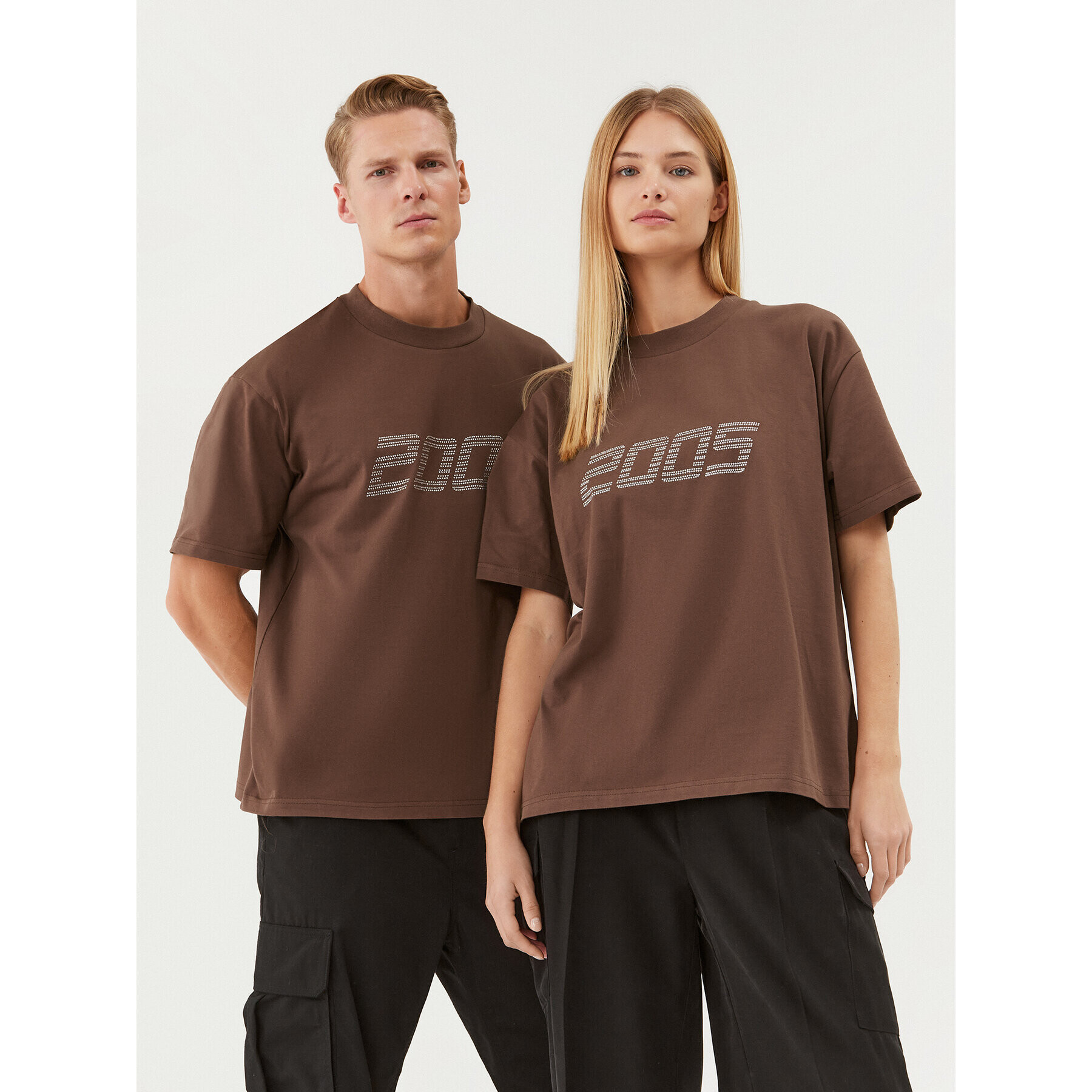 2005 Тишърт Unisex Signature Tee Кафяв Regular Fit - Pepit.bg