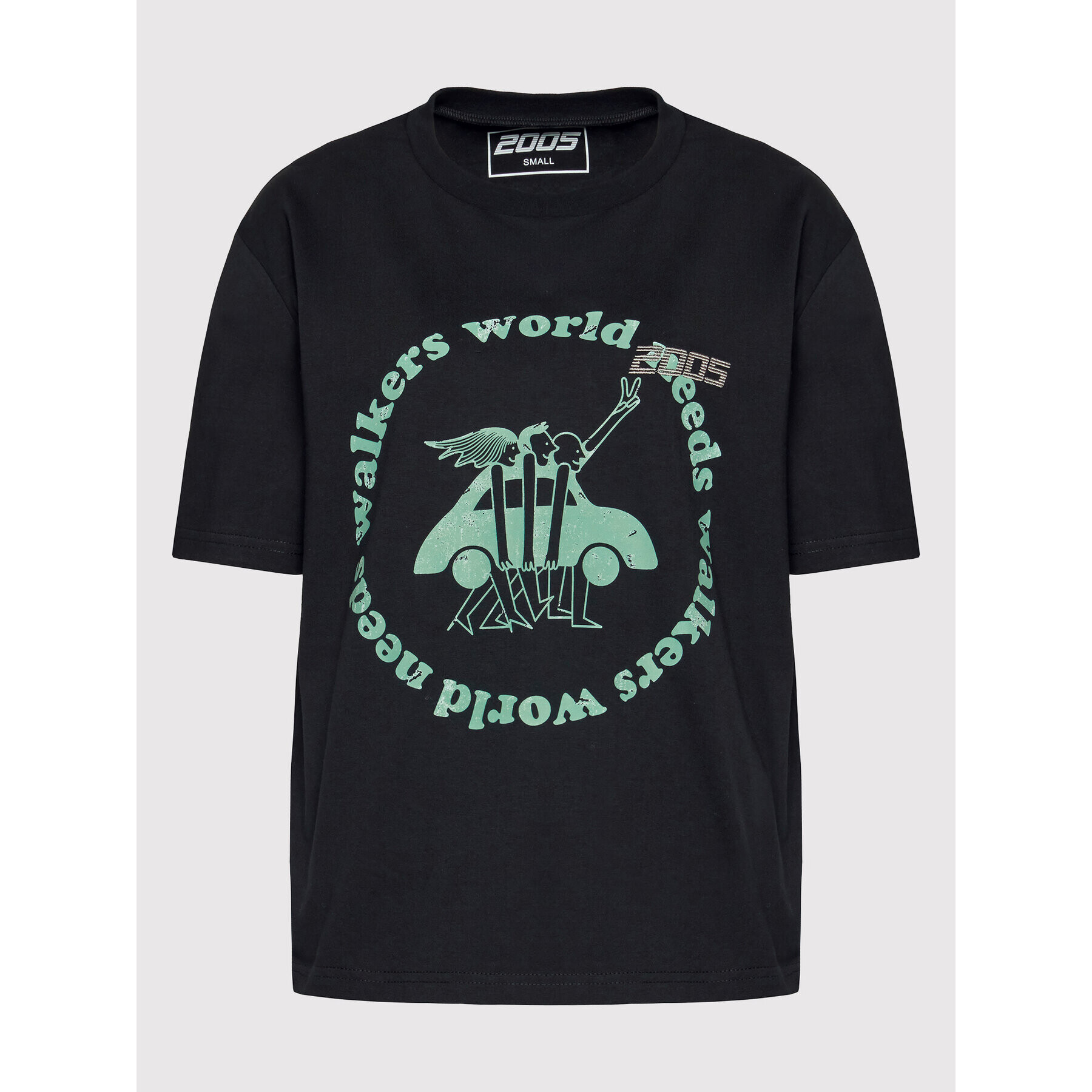 2005 Тишърт Unisex World Needs Walkers Черен Regular Fit - Pepit.bg
