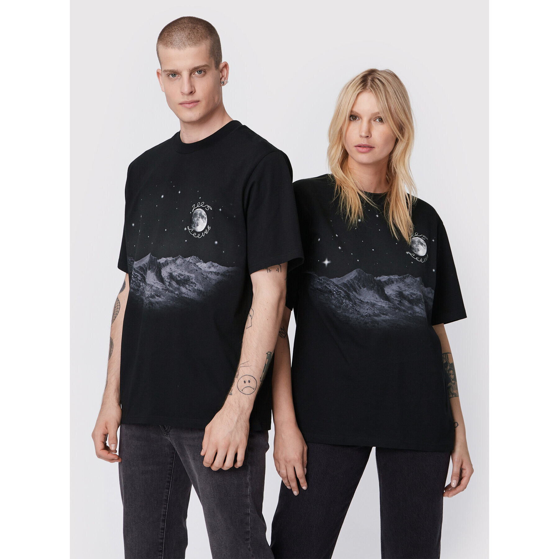 2005 Тишърт Unisex X Leeves „Good Night” Черен Relaxed Fit - Pepit.bg