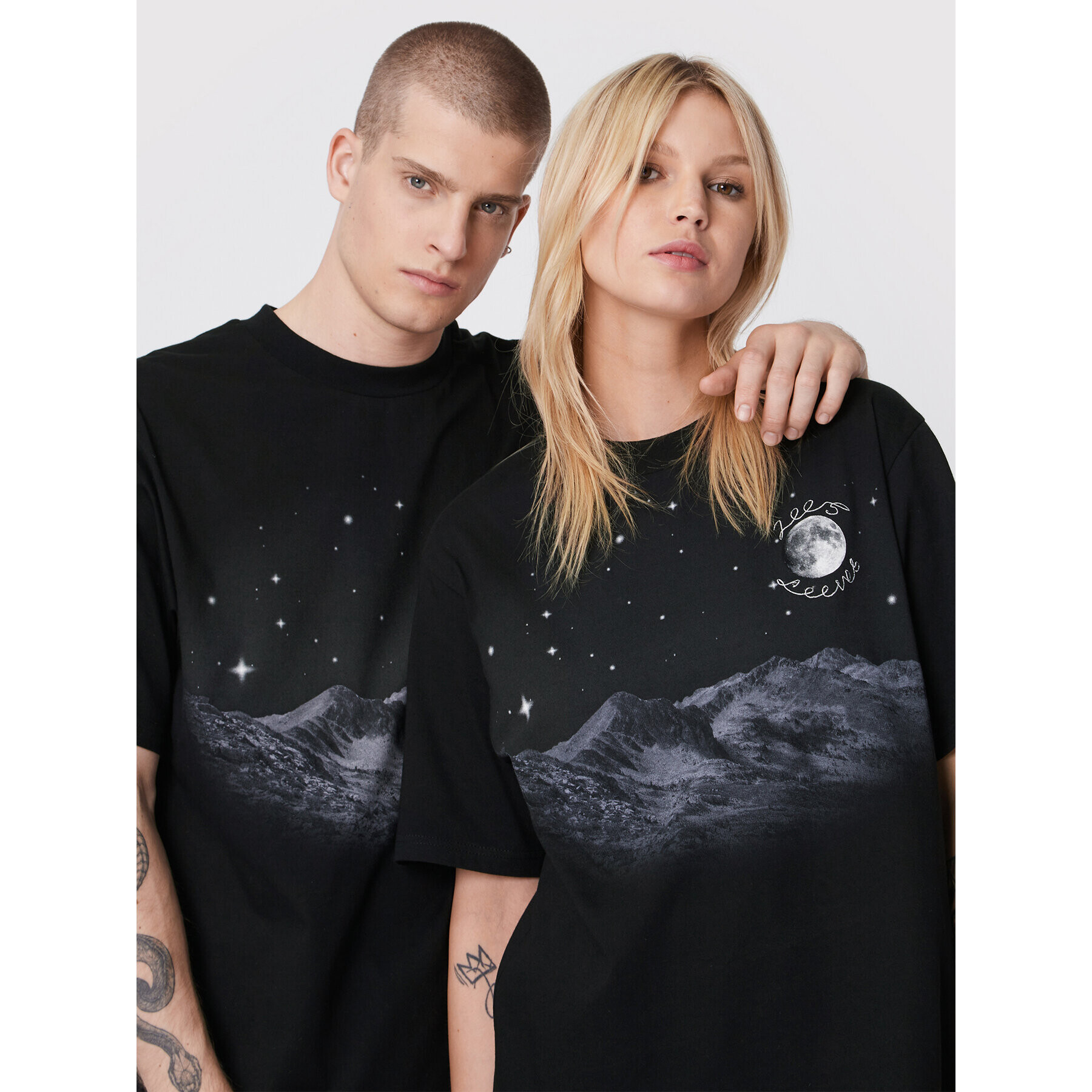 2005 Тишърт Unisex X Leeves „Good Night” Черен Relaxed Fit - Pepit.bg
