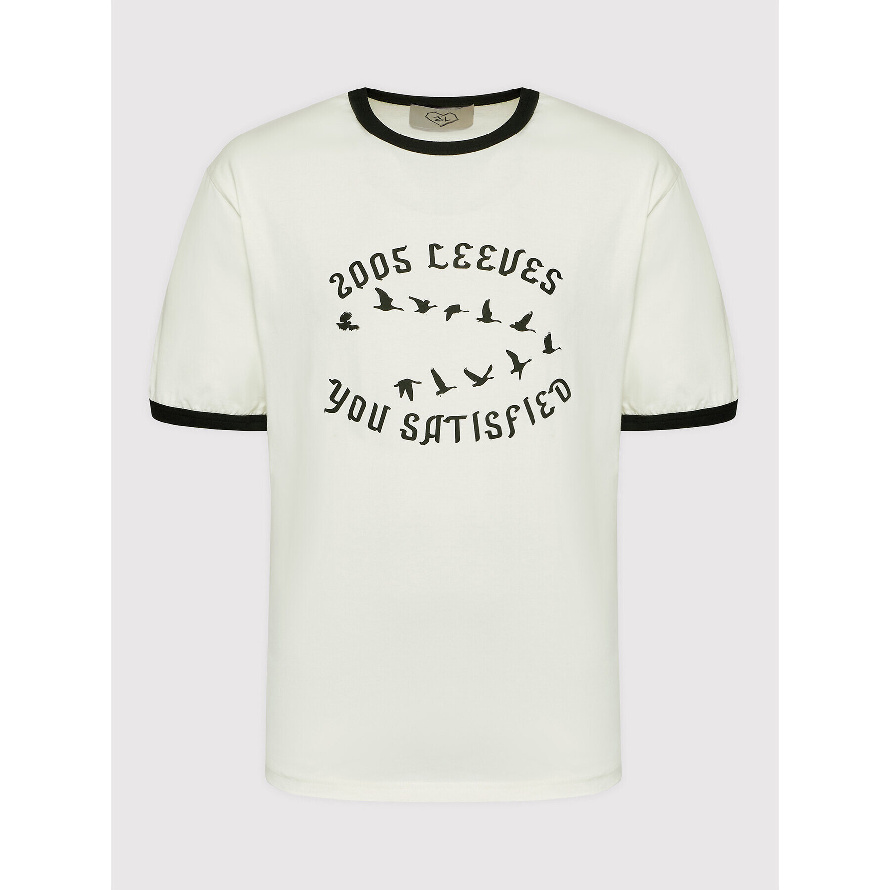 2005 Тишърт Unisex X Leeves „Satisfied” Бял Regular Fit - Pepit.bg