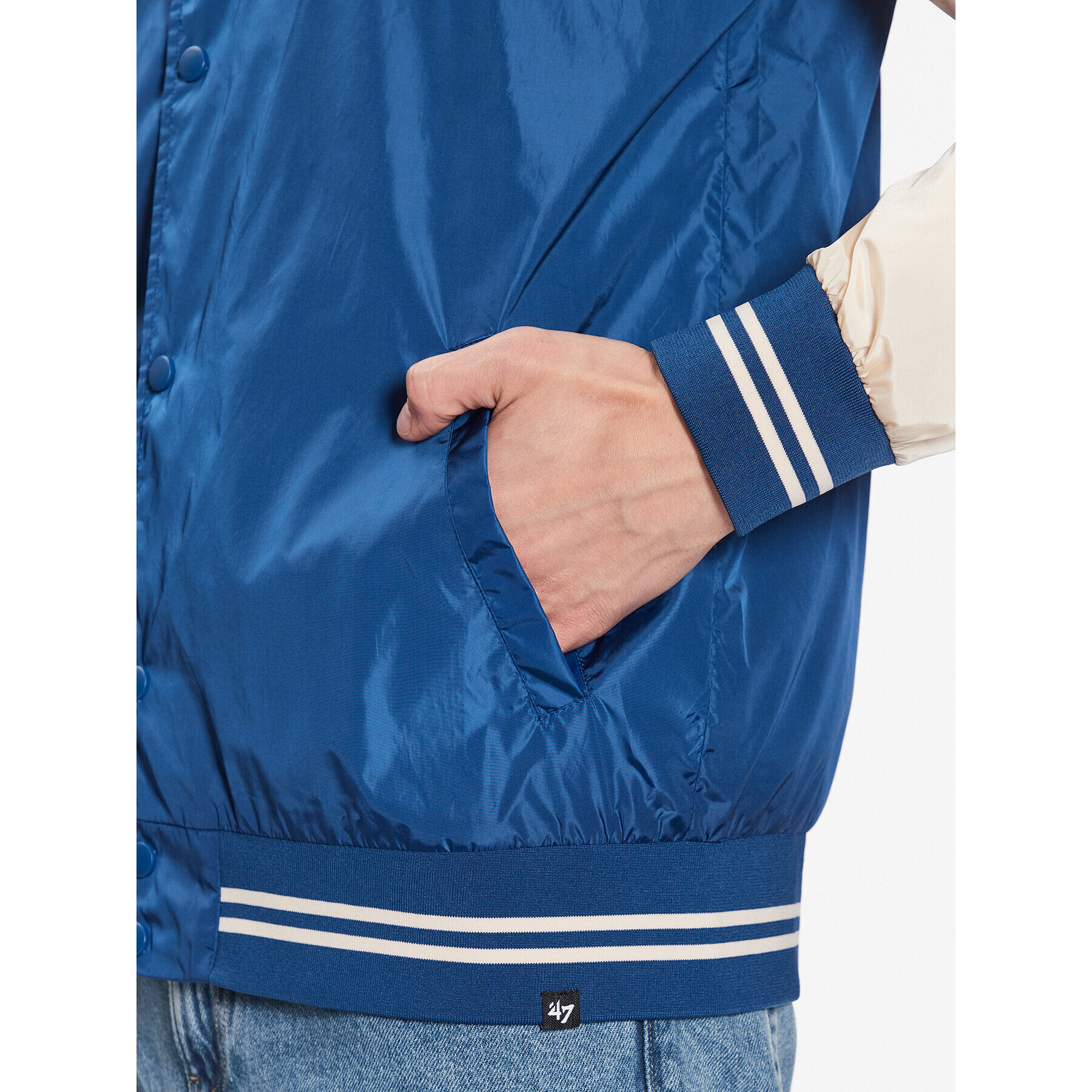 47 Brand Яке бомбър Los Angeles Dodgers Core 47 Drift Track Jacket Син Regular Fit - Pepit.bg