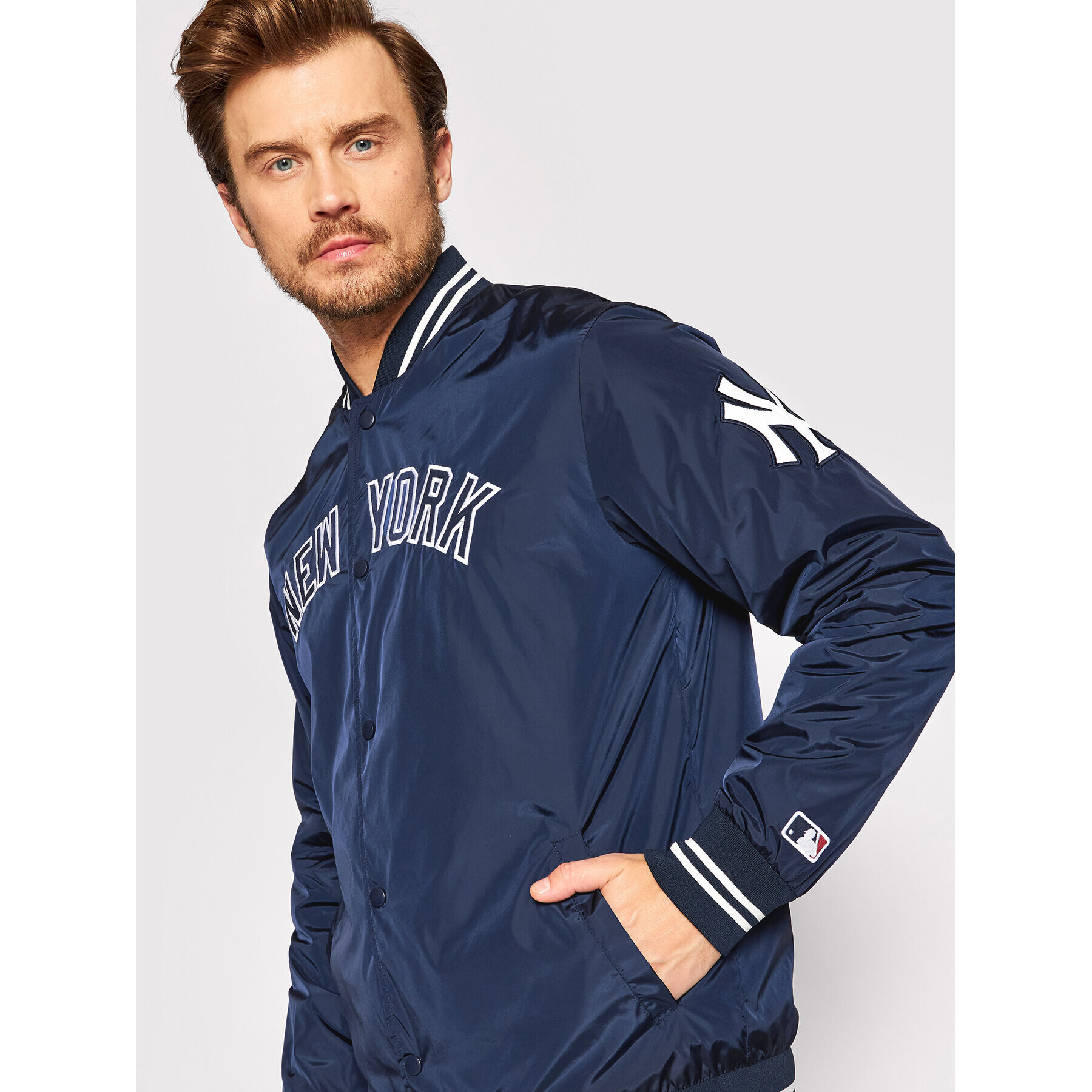 47 Brand Яке бомбър New York Yankees BB017PEMWTJ551979FN Тъмносин Regular Fit - Pepit.bg