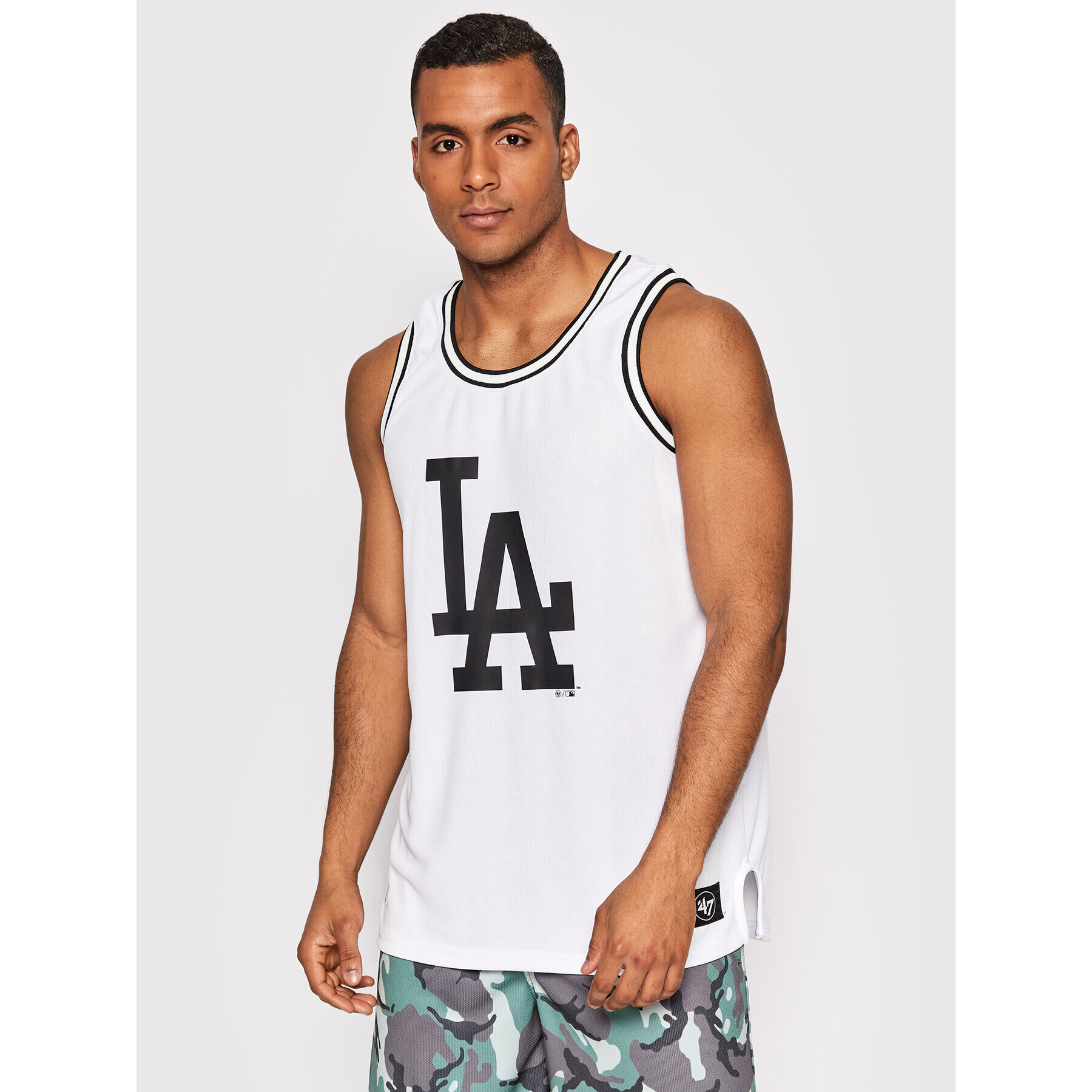 47 Brand Мъжки топ Grafton BB012PEMGRF553867WW Бял Regular Fit - Pepit.bg