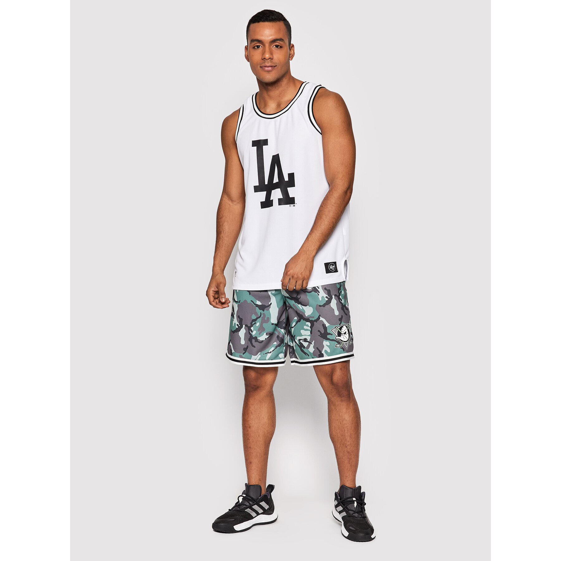 47 Brand Мъжки топ Grafton BB012PEMGRF553867WW Бял Regular Fit - Pepit.bg