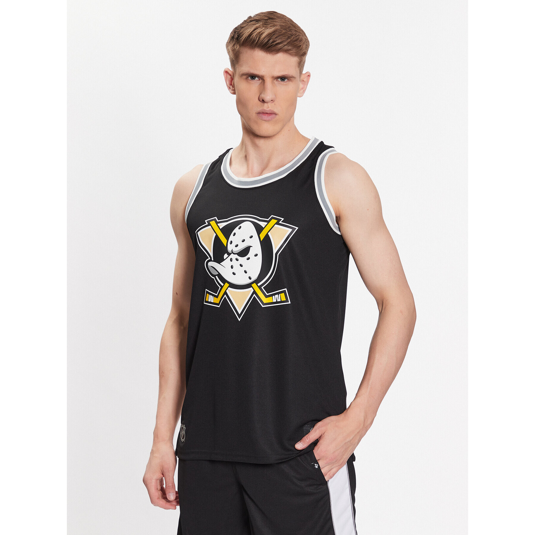 47 Brand Мъжки топ NHL Anaheim Ducks 47 GRAFTON Tank HH025PEMGRF544490JK Черен Regular Fit - Pepit.bg