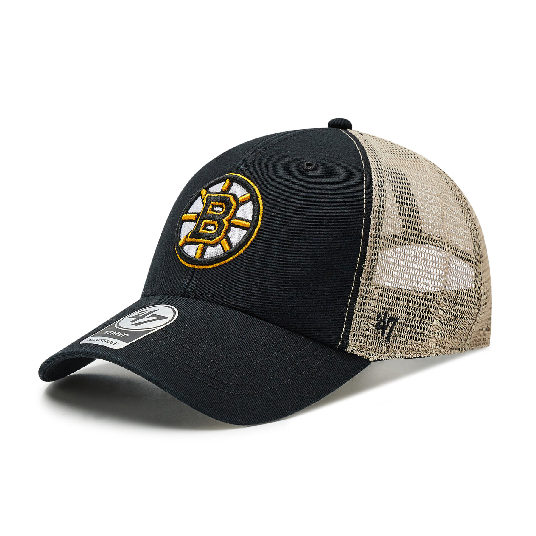 47 Brand Шапка с козирка Boston Bruins Flagship Trucker H-FLGSW01GWP-BK Черен - Pepit.bg