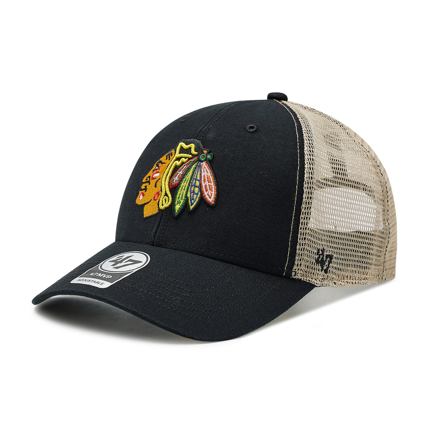 47 Brand Шапка с козирка Chicago Blackhawks FLGSW04GWP Черен - Pepit.bg