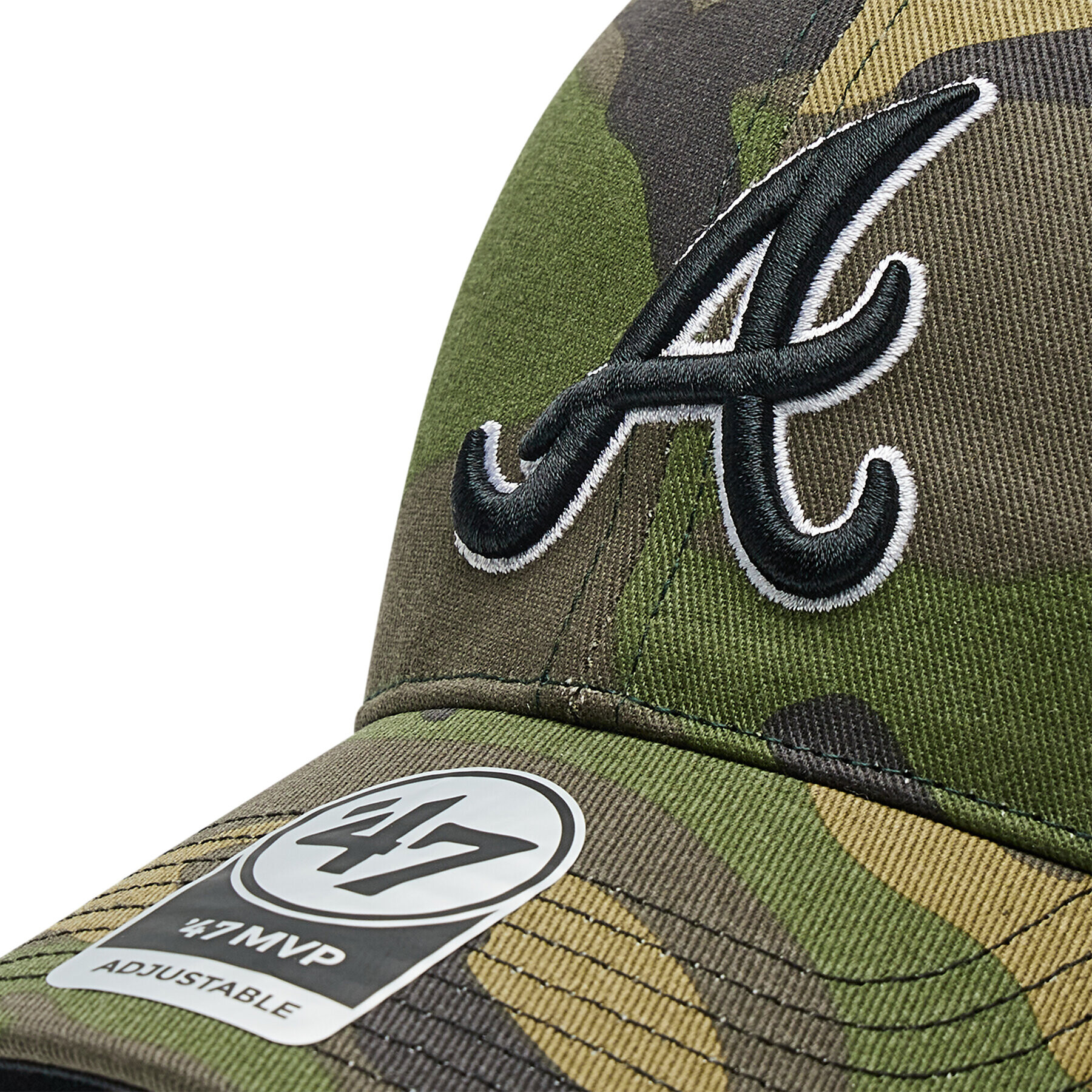 47 Brand Шапка с козирка MLB Atlanta Braves Branson Trucker B-CBRAN01GWP-CMB Зелен - Pepit.bg