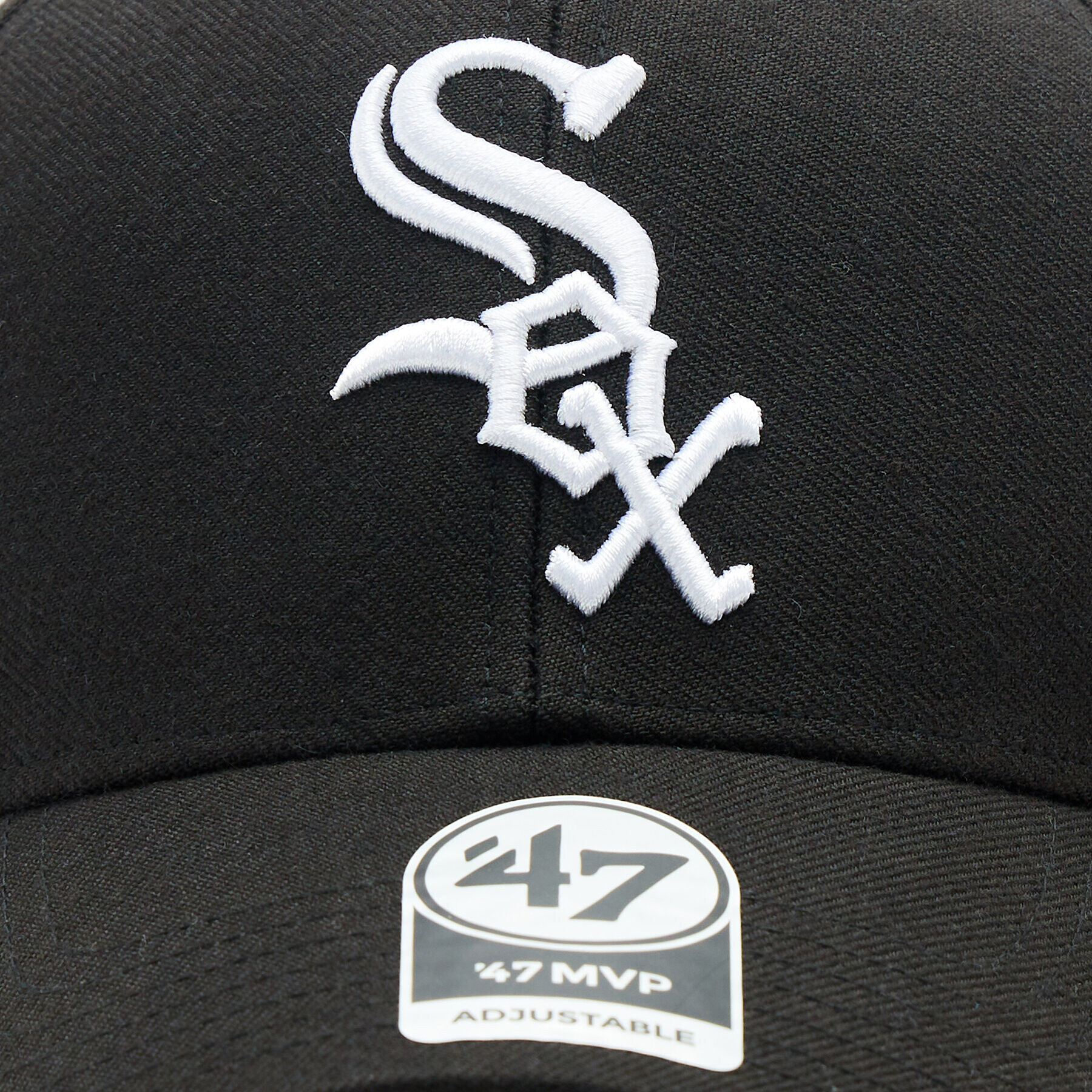 47 Brand Шапка с козирка MLB Chicago White Sox Sure Shot Snapback 47 MVP BCWS-SUMVP06WBP-BK06 Черен - Pepit.bg