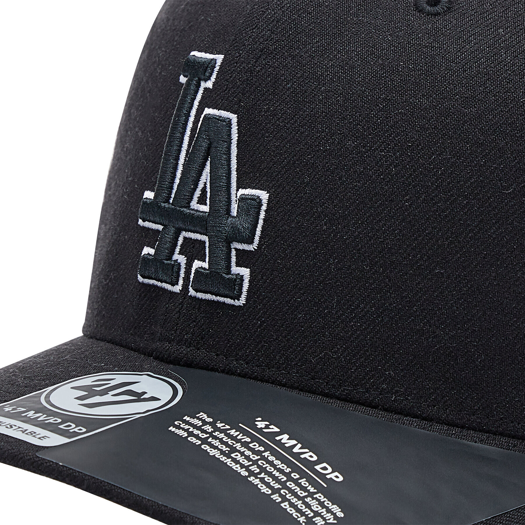 47 Brand Шапка с козирка Mlb Los Angeles Dodgers Cold Zone B-CLZOE12WBP-BKB Черен - Pepit.bg