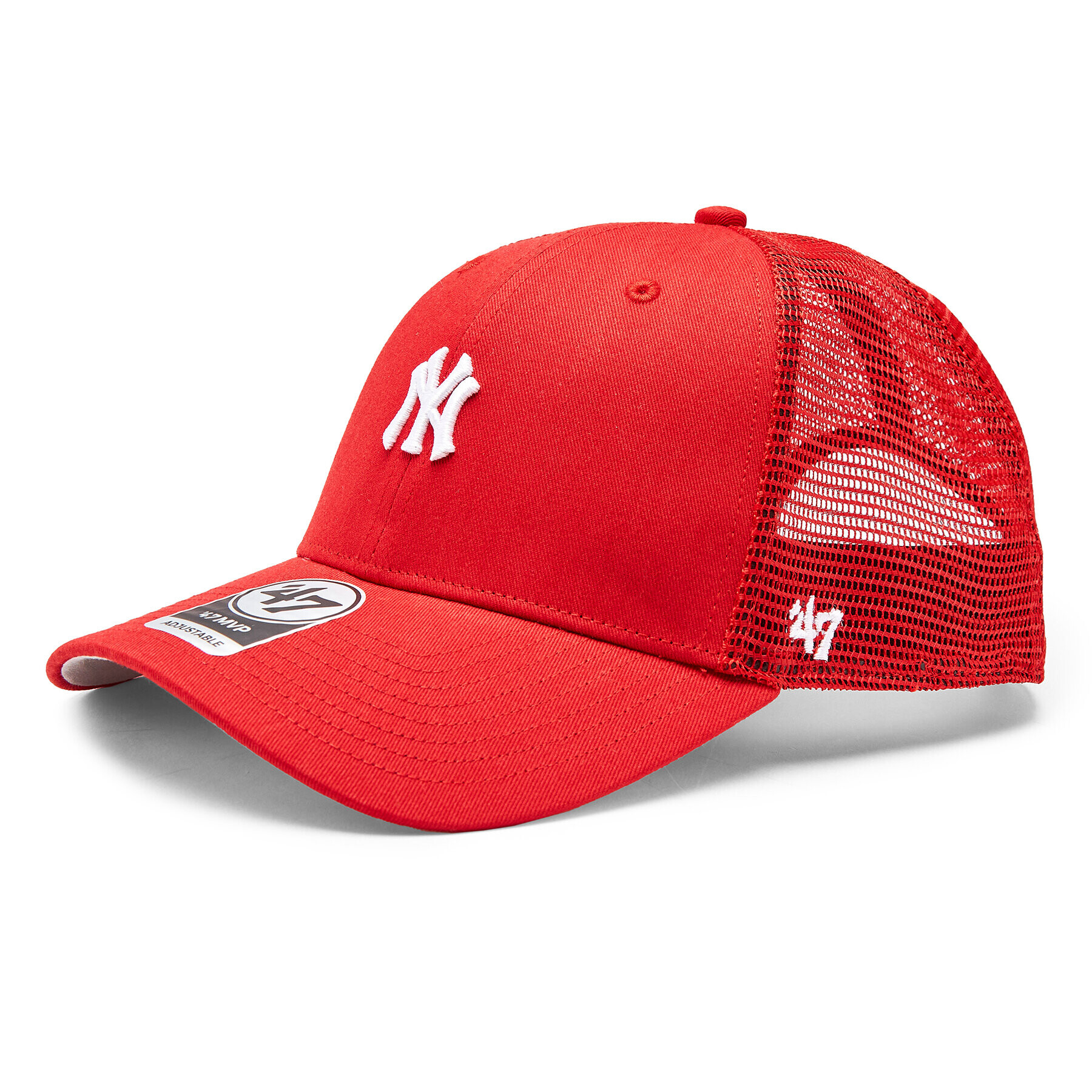 47 Brand Шапка с козирка MLB New York Yankees Base Runner Mesh 47 MVP B-BRNMS17CTP-RD Червен - Pepit.bg