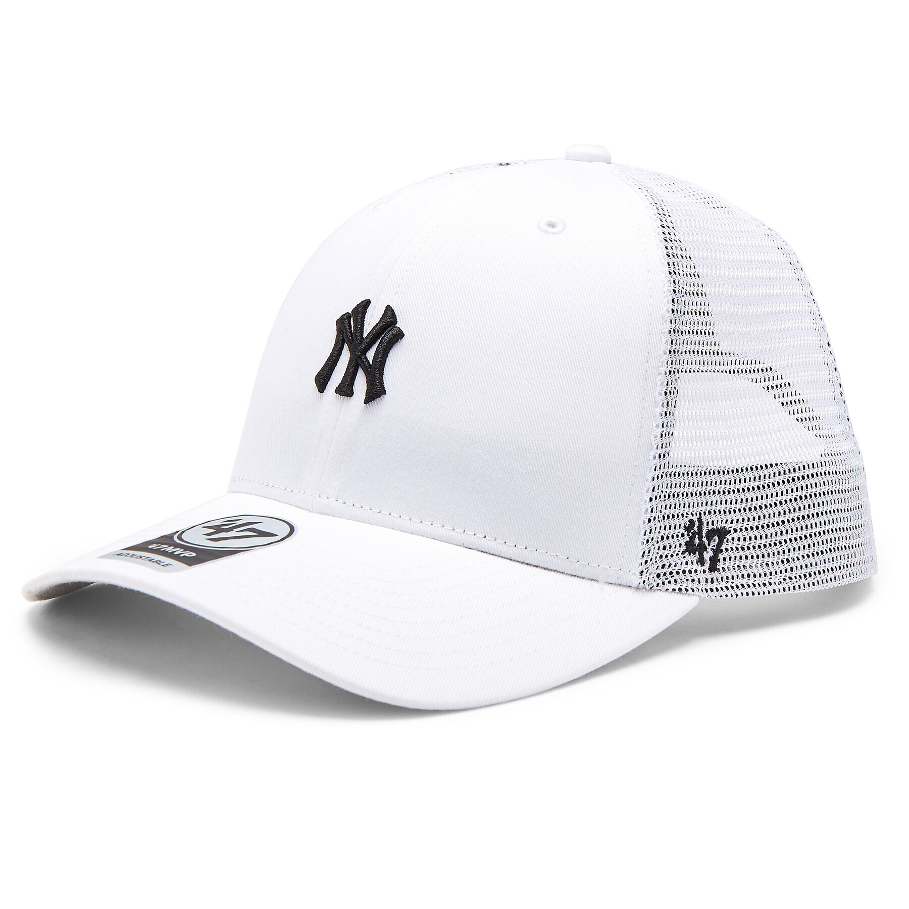 47 Brand Шапка с козирка MLB New York Yankees Base Runner Mesh '47 MVP B-BRNMS17CTP-WHA Бял - Pepit.bg