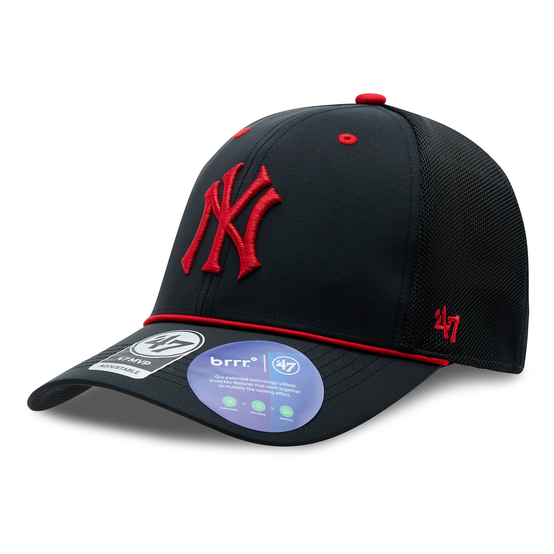 47 Brand Шапка с козирка MLB New York Yankees brr Mesh Pop '47 MVP B-BRPOP17BBP-BKA Черен - Pepit.bg