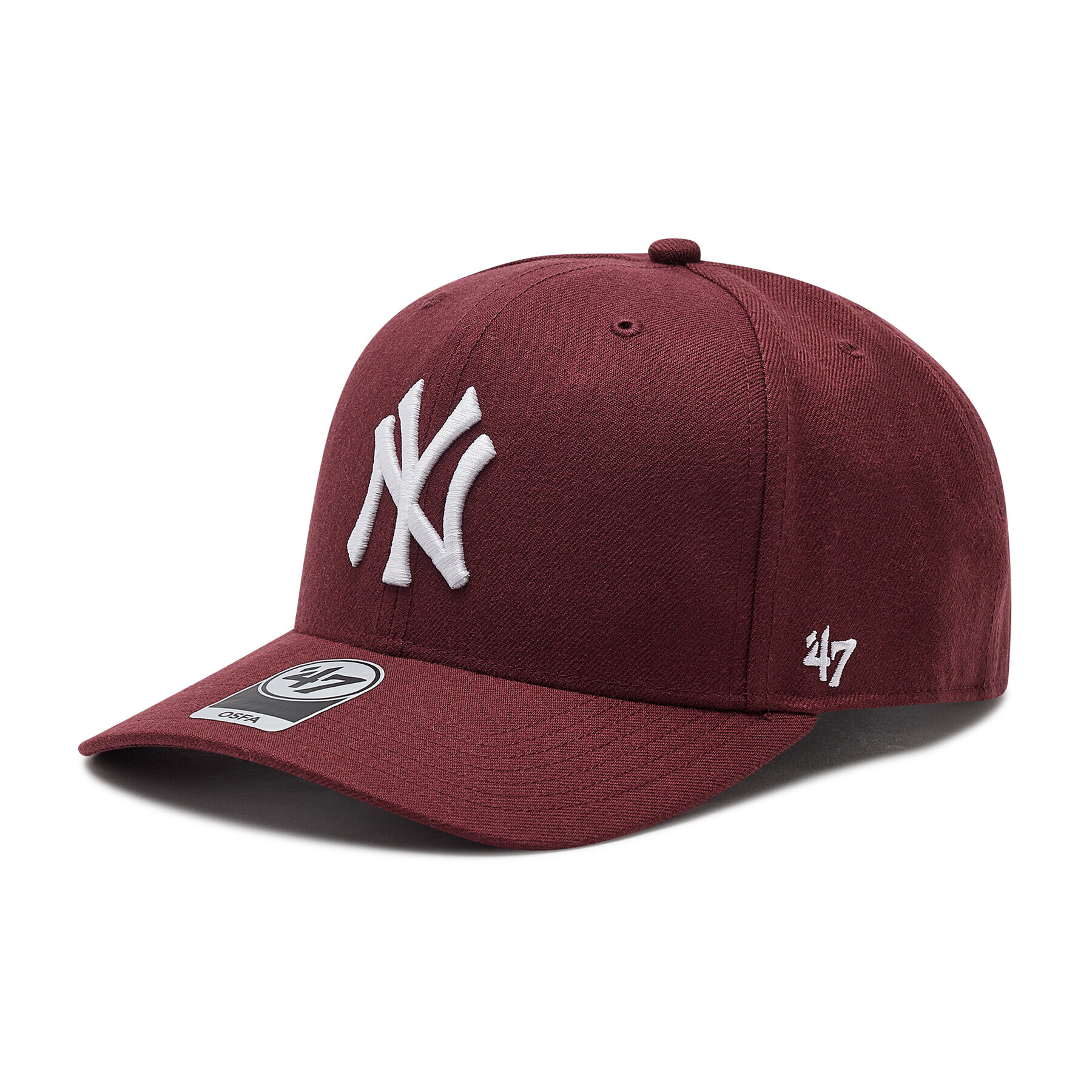 47 Brand Шапка с козирка Mlb New York Yankees Cold Zone B-CLZOE17WBP-KM Бордо - Pepit.bg