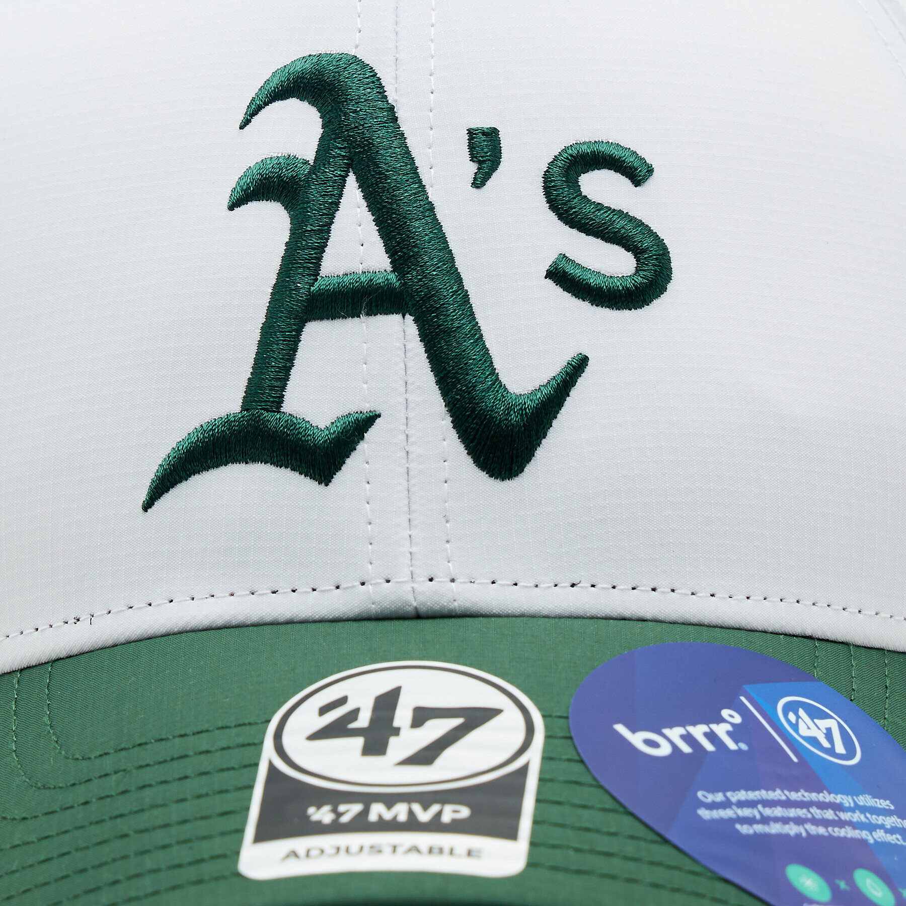 47 Brand Шапка с козирка MLB Oakland Athletics Brrr TT Snap 47 MVP B-BRTTS18BBP-WH Бял - Pepit.bg