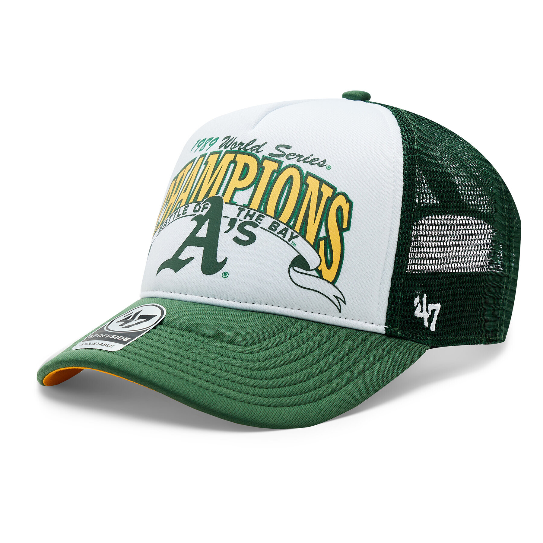 47 Brand Шапка с козирка MLB Oakland Athletics Foam Champ '47 Offside DT BCWS-FOAMC18KPP-DG89 Зелен - Pepit.bg