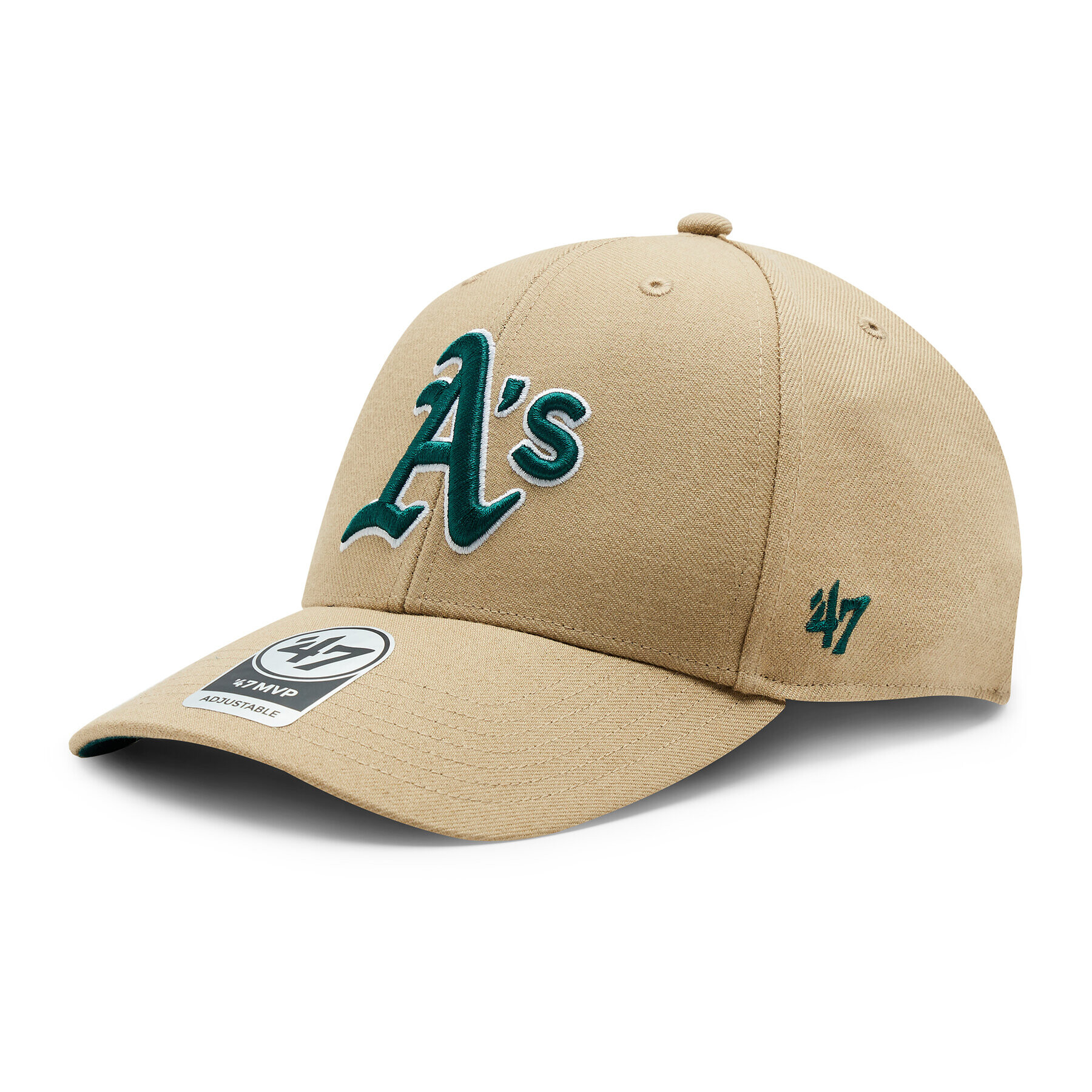 47 Brand Шапка с козирка MLB Oakland Athletics Sure Shot Snapback '47 MVP BCPTN-SUMVP18WBP-KH08 Каки - Pepit.bg