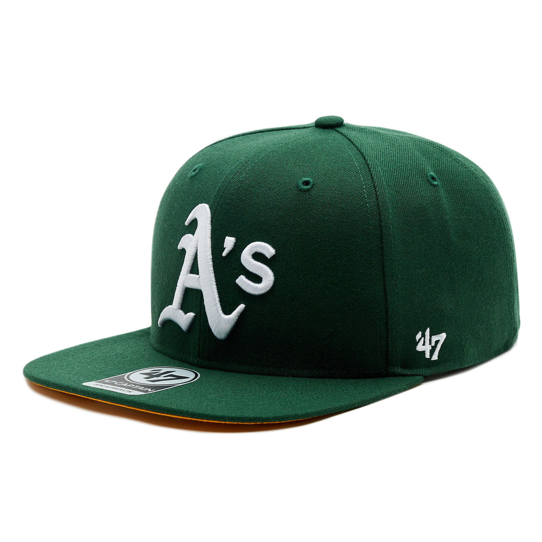 47 Brand Шапка с козирка MLB WS Oakland Athletics Sure Shot Under '47 CAPTAIN BCWS-SRSUC18WBP-DG89 Зелен - Pepit.bg