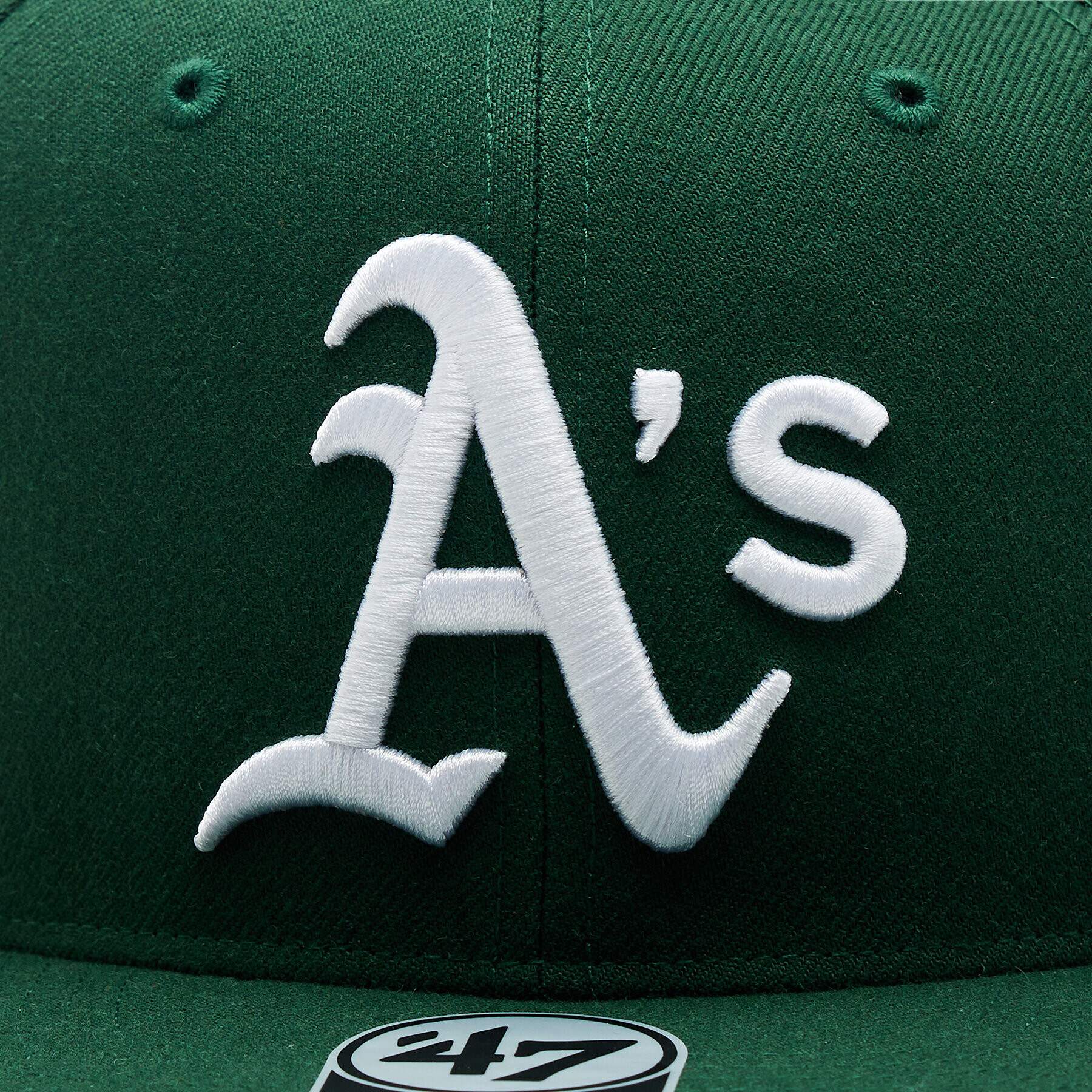 47 Brand Шапка с козирка MLB WS Oakland Athletics Sure Shot Under '47 CAPTAIN BCWS-SRSUC18WBP-DG89 Зелен - Pepit.bg