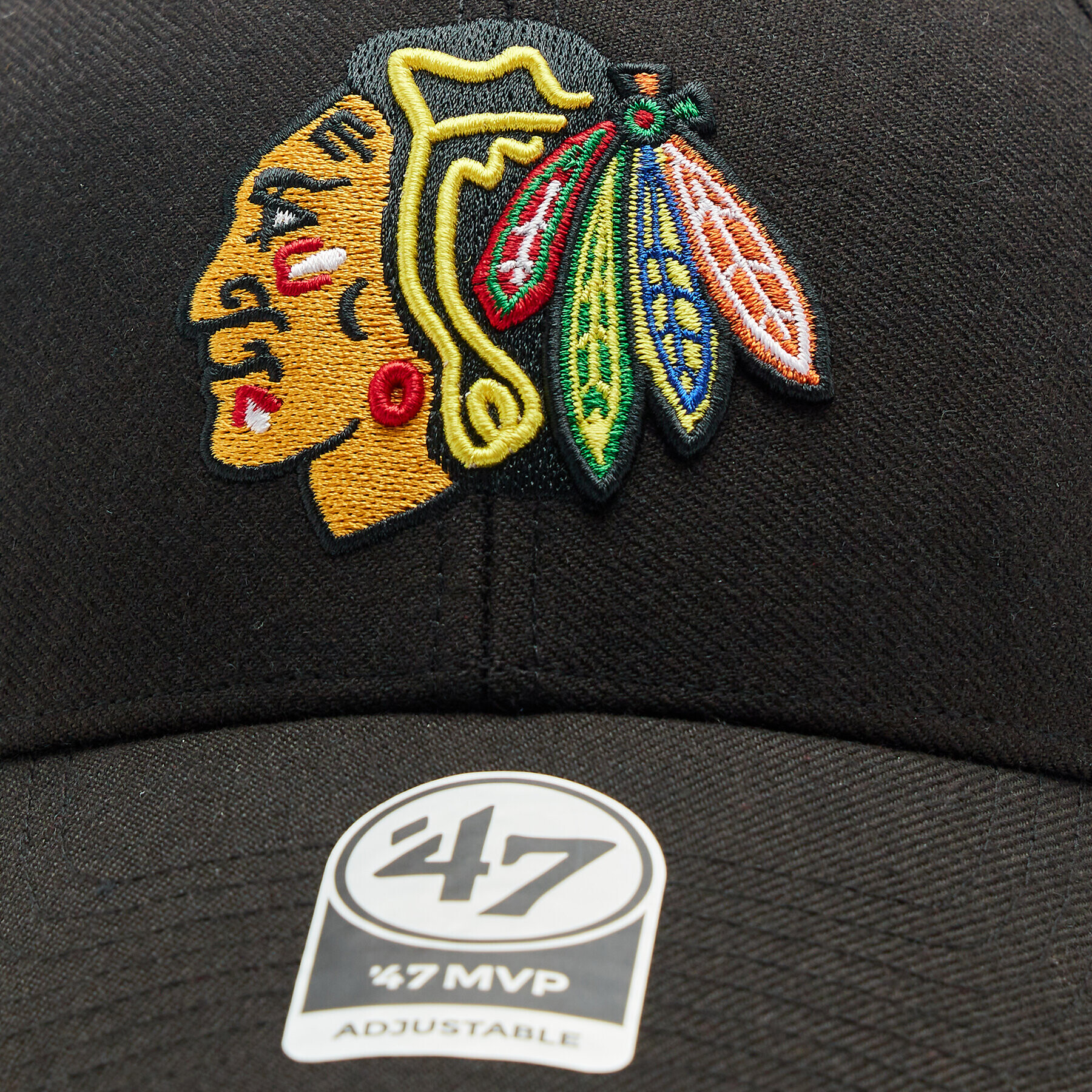 47 Brand Шапка с козирка NHL Chicago Blackhawks Ballpark Snap '47 MVP H-BLPMS04WBP-BKA Черен - Pepit.bg