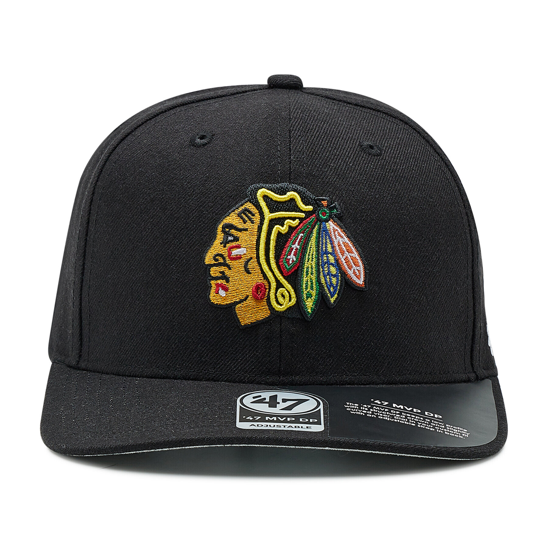 47 Brand Шапка с козирка Nhl Chicago Blackhawks H-CLZOE04WBP-BKB Черен - Pepit.bg