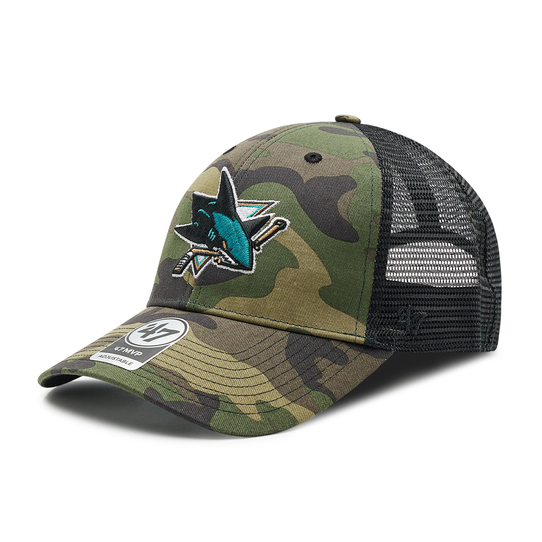 47 Brand Шапка с козирка Nhl San Jose Sharks Trucker H-CBRAN22GWP-CM Зелен - Pepit.bg