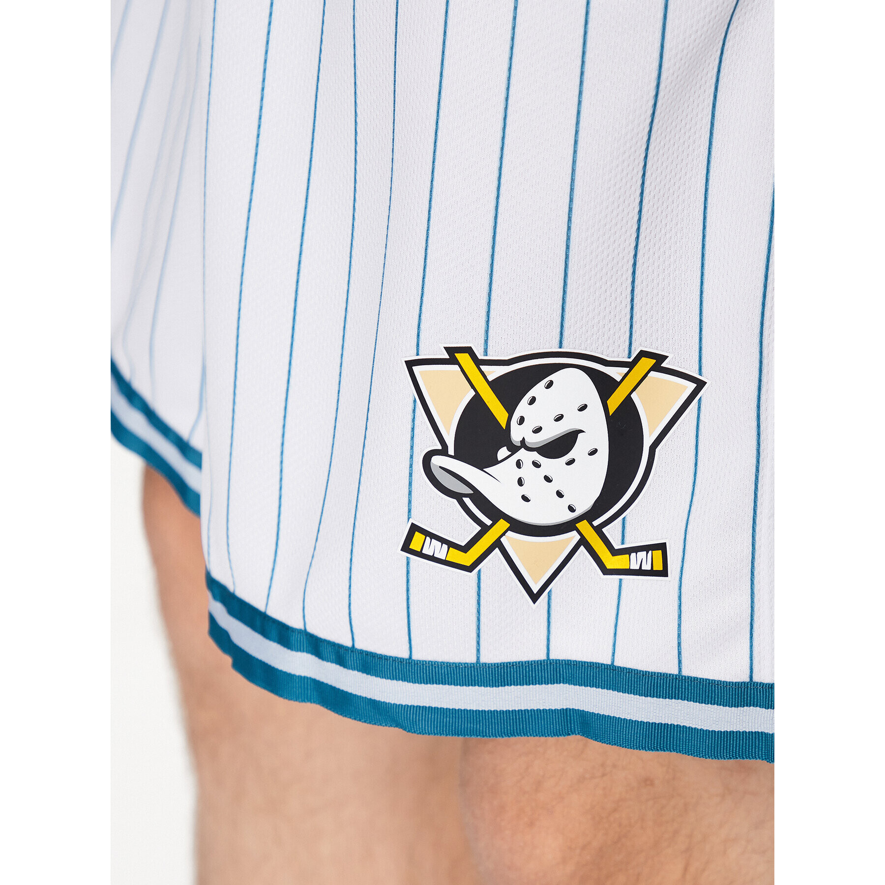 47 Brand Спортни шорти Anaheim Ducks Pinstriped 47 Grafton Shorts Бял Regular Fit - Pepit.bg