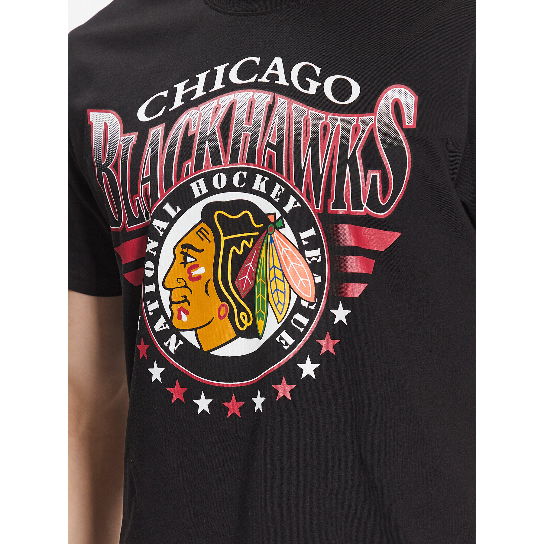 47 Brand Тишърт Chicago Blackhawks '47 Echo Tee Черен Regular Fit - Pepit.bg