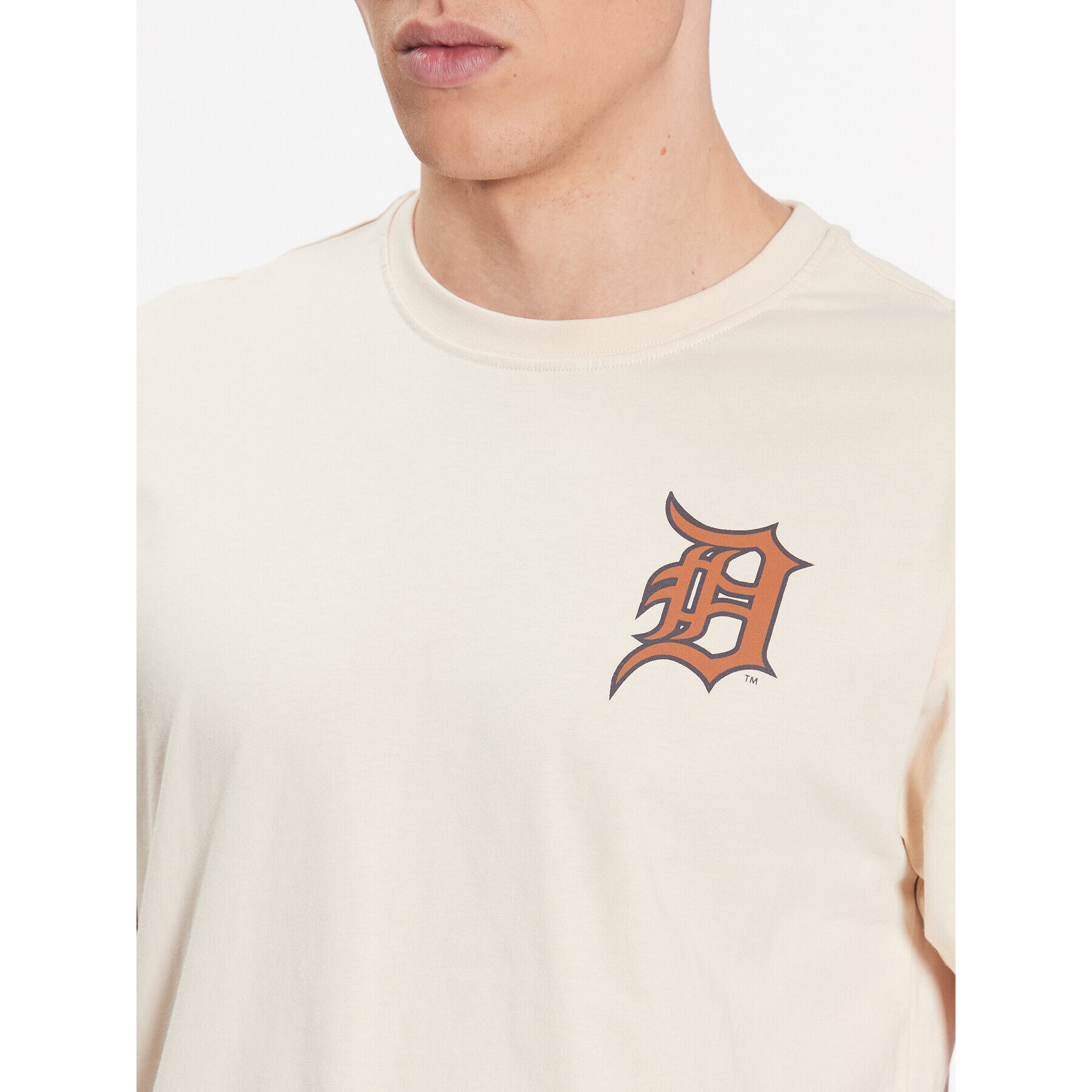 47 Brand Тишърт Detroit Tigers Backer '47 Echo Tee Бежов Regular Fit - Pepit.bg