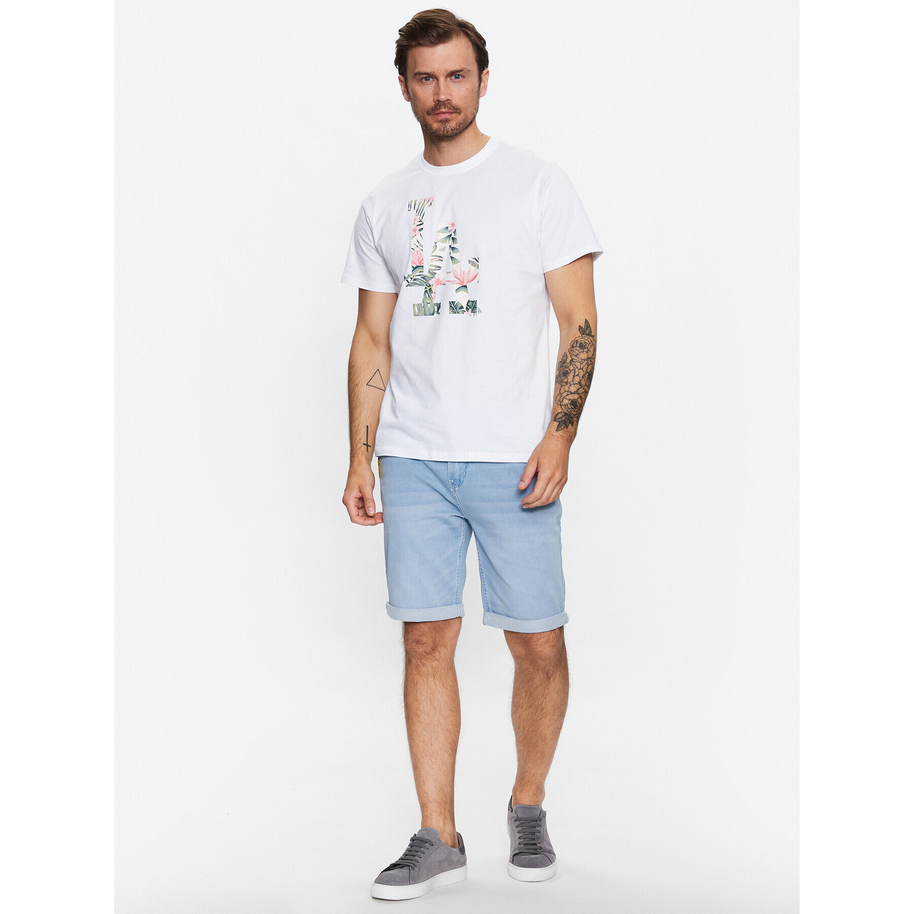 47 Brand Тишърт Los Angeles Dodgers Coastal Floral '47 Echo Tee Бял Regular Fit - Pepit.bg