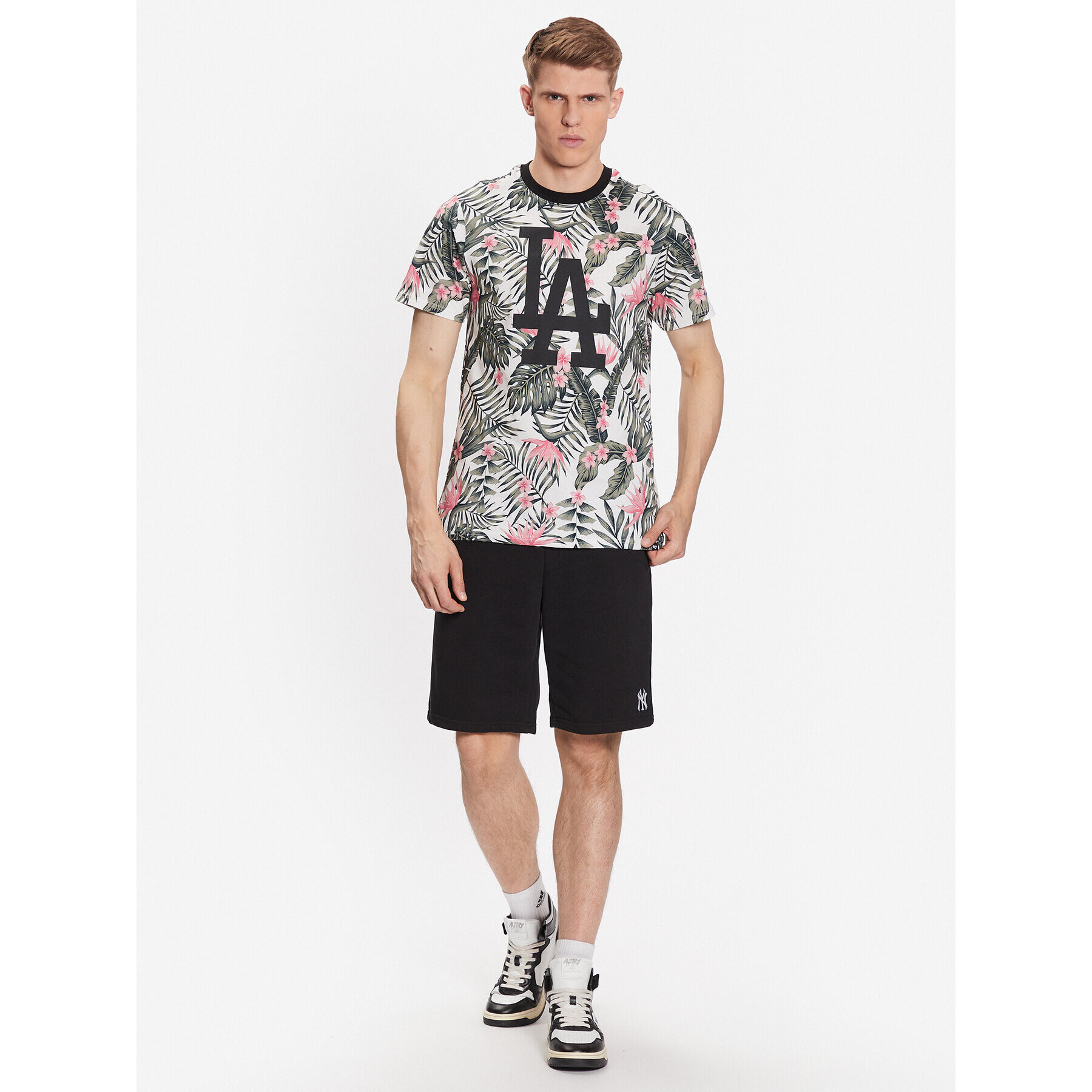 47 Brand Тишърт Los Angeles Dodgers Coastal Floral Repeat 47 Echo Tee Цветен Regular Fit - Pepit.bg