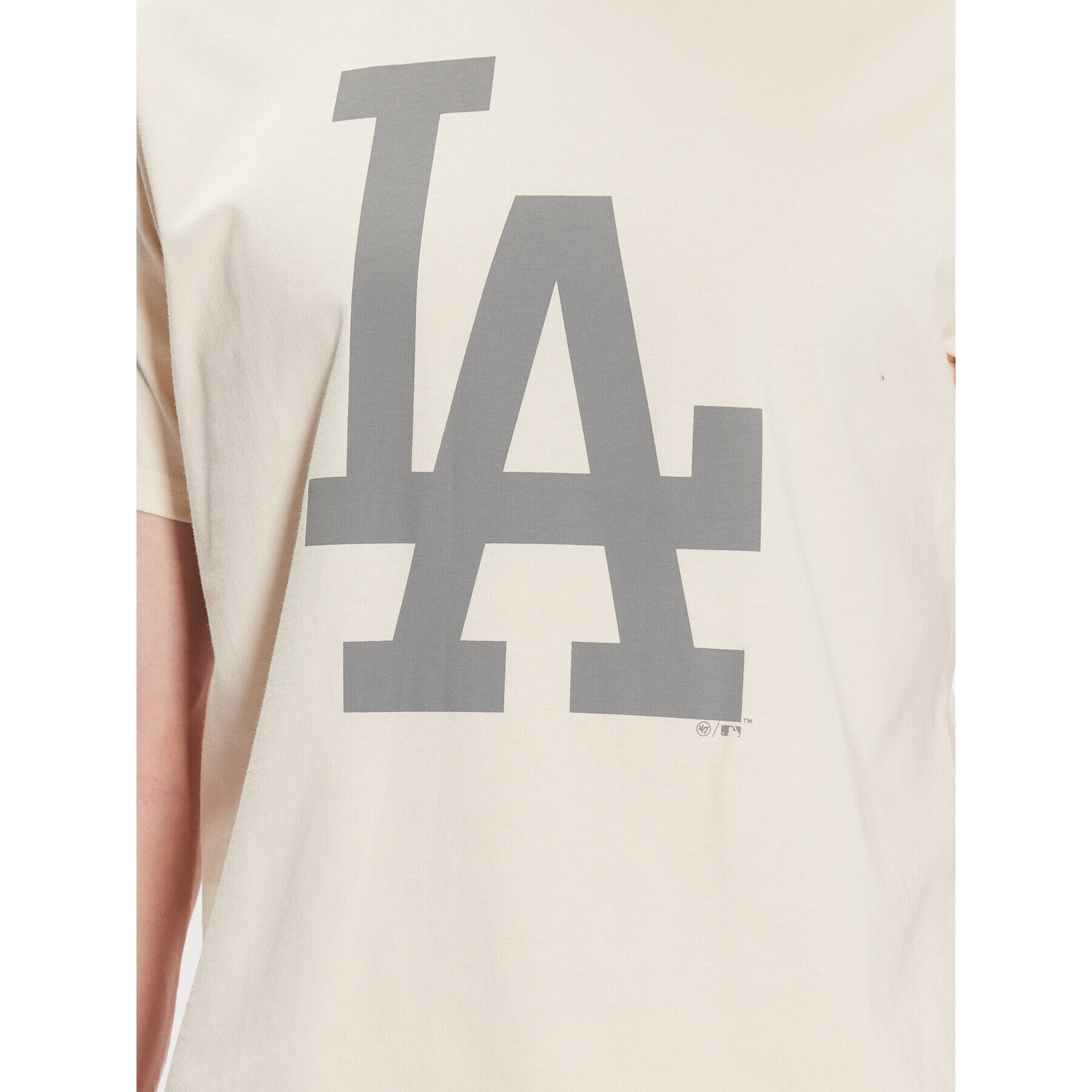 47 Brand Тишърт Los Angeles Dodgers Imprint '47 Echo Tee Бежов Regular Fit - Pepit.bg