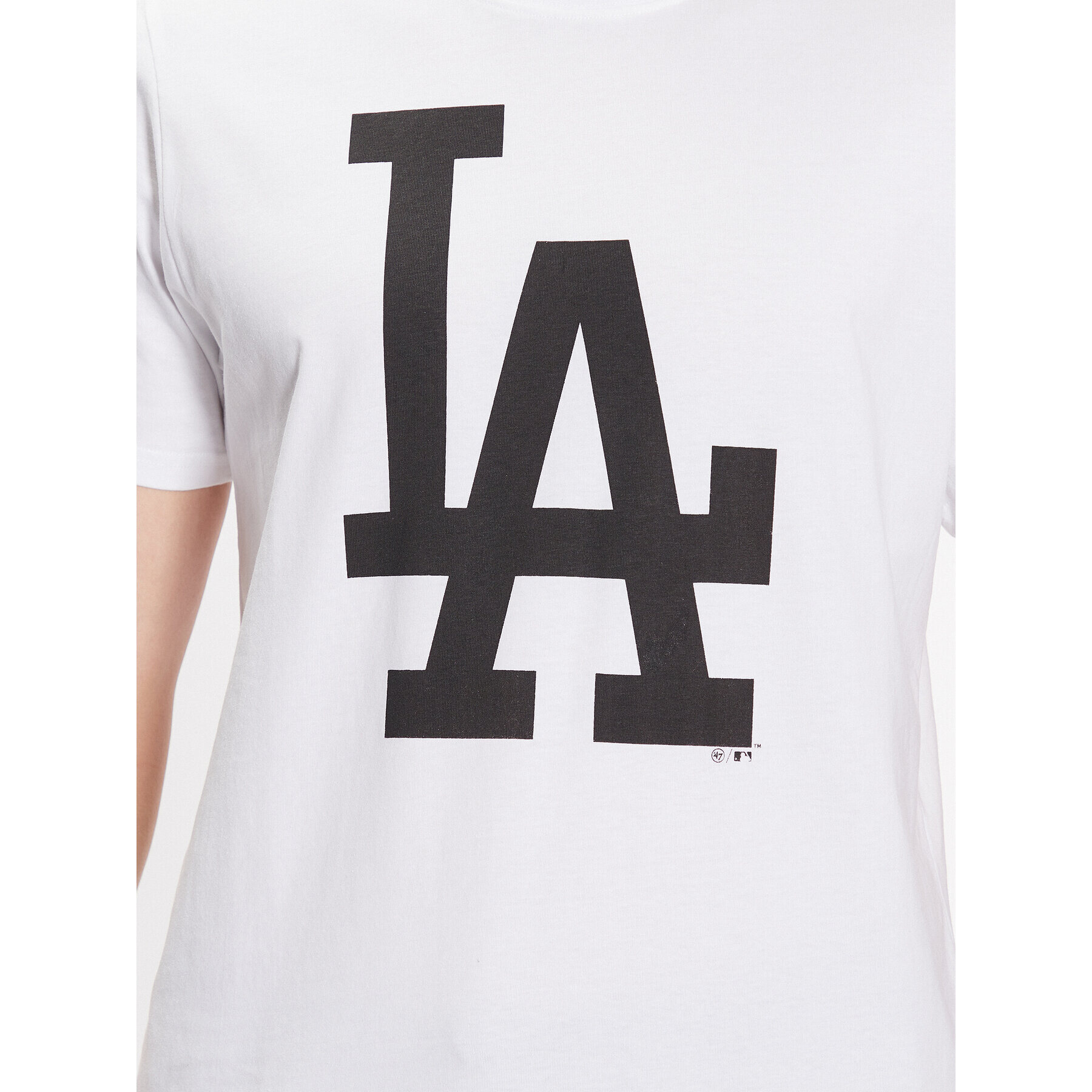 47 Brand Тишърт Los Angeles Dodgers Imprint 47 Echo Tee Бял Regular Fit - Pepit.bg