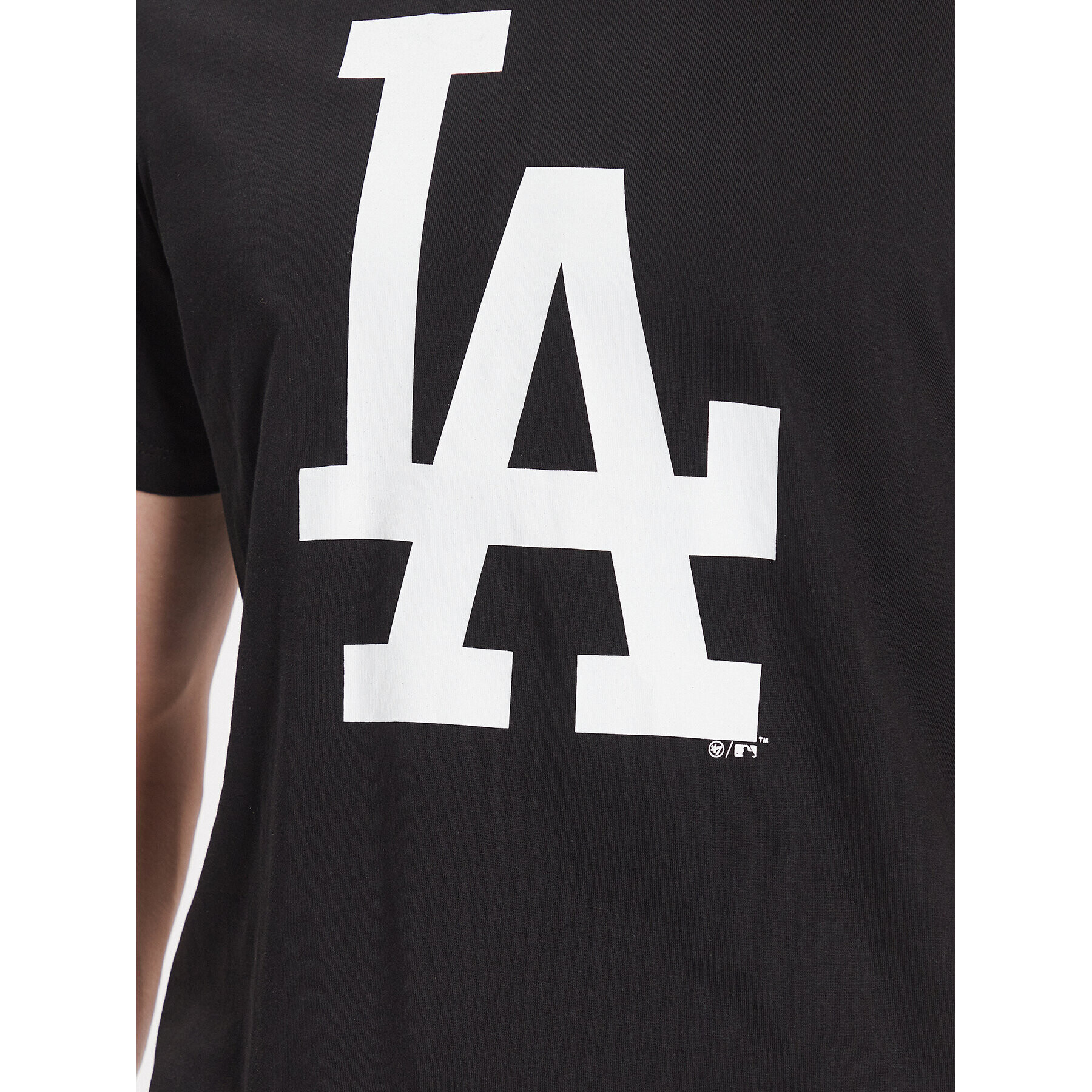 47 Brand Тишърт Los Angeles Dodgers Imprint 47 Echo Tee Черен Regular Fit - Pepit.bg