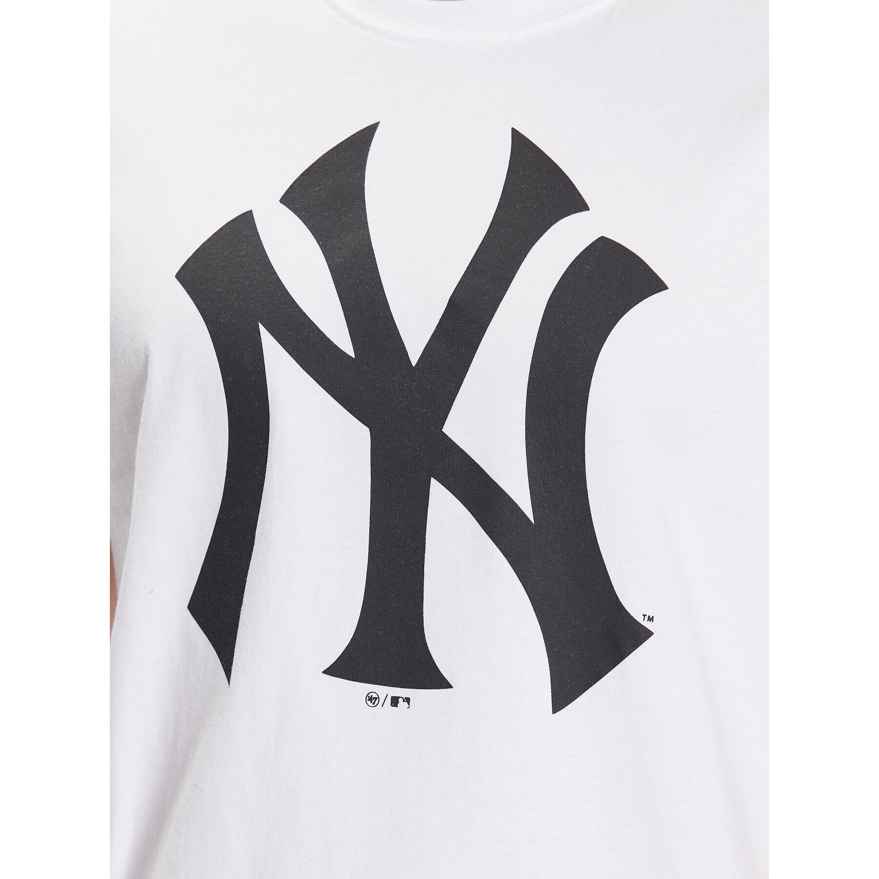 47 Brand Тишърт MLB New York Yankees Imprint 47 Echo Tee BB017TEMIME544103WW Бял Regular Fit - Pepit.bg