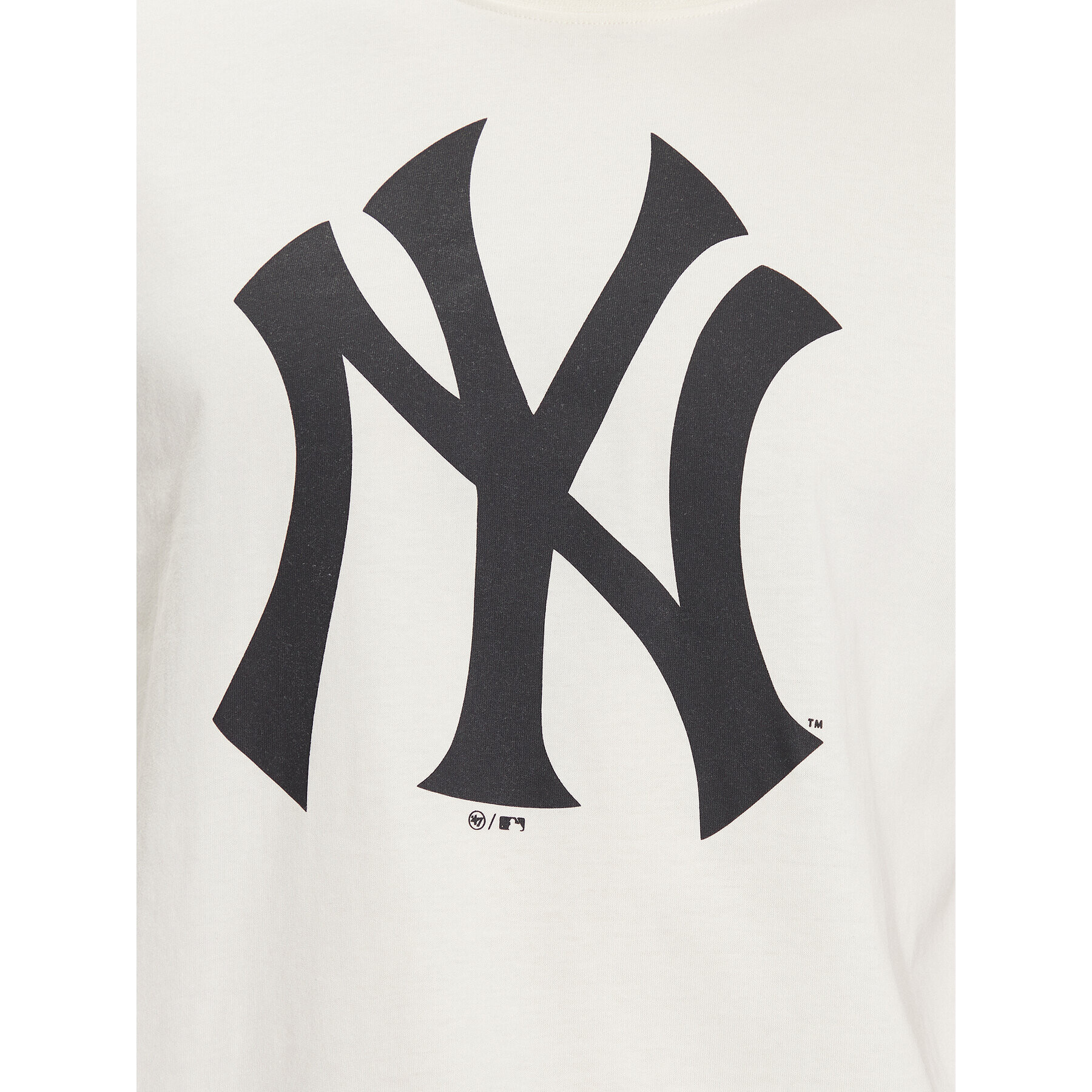 47 Brand Тишърт MLB New York Yankees Imprint 47 Echo Tee BB017TEMIME544104CL Екрю Regular Fit - Pepit.bg