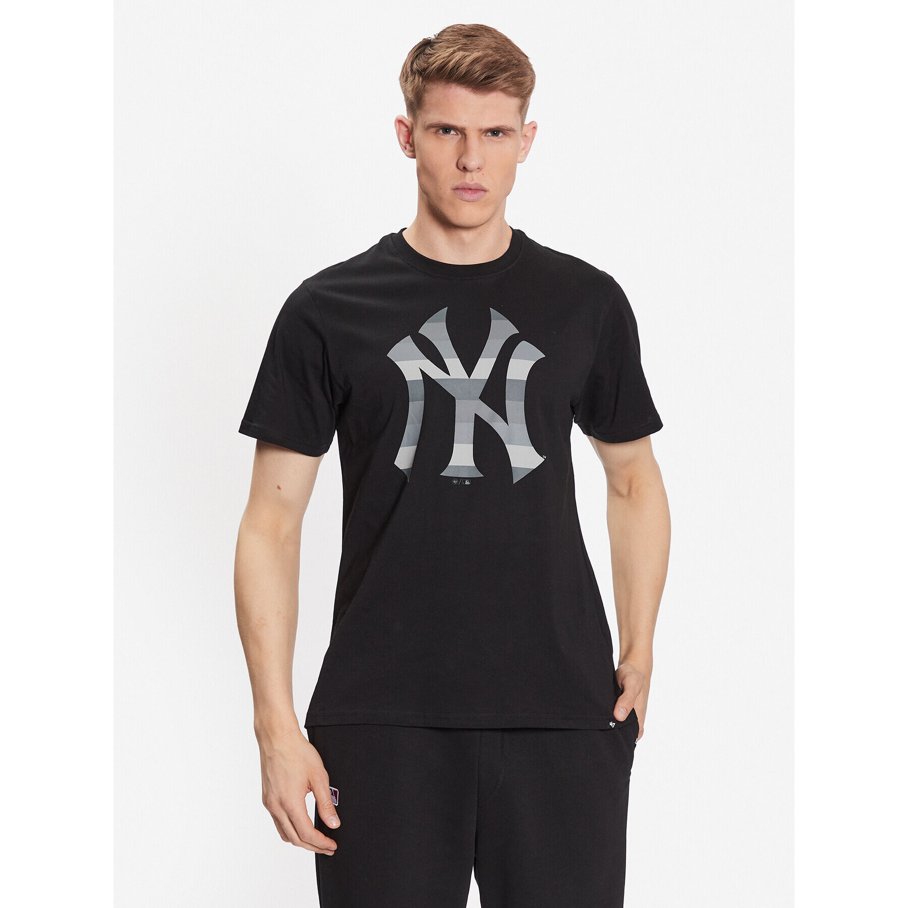 47 Brand Тишърт New York Yankees '47 Echo Tee Черен Regular Fit - Pepit.bg