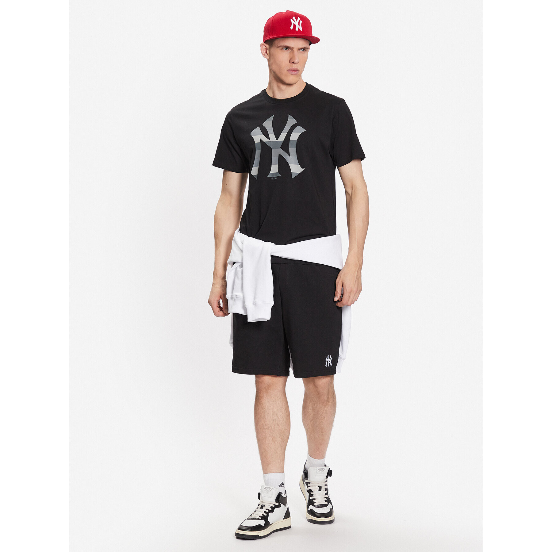 47 Brand Тишърт New York Yankees '47 Echo Tee Черен Regular Fit - Pepit.bg