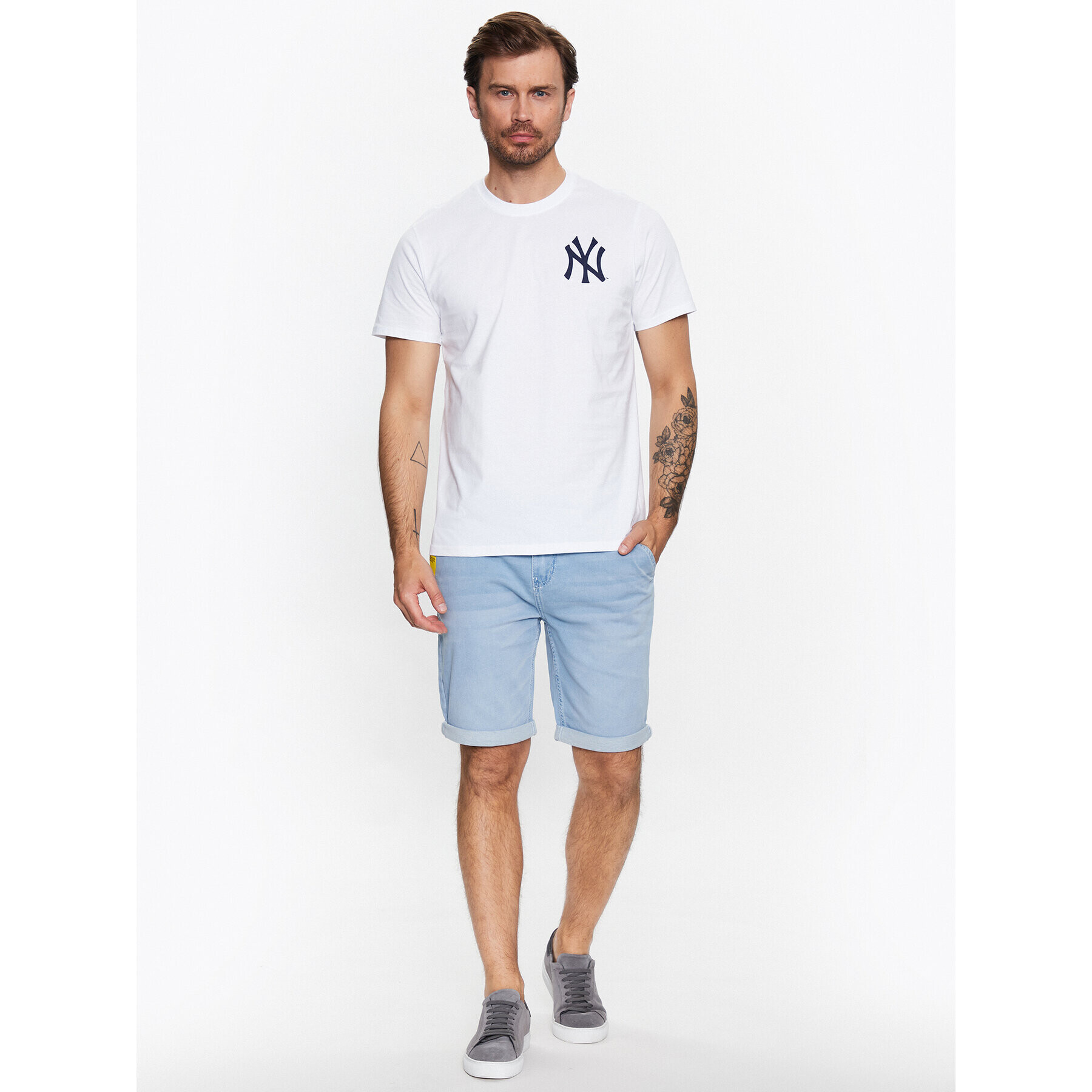 47 Brand Тишърт New York Yankees World Series Backer '47 Echo Tee Бял Regular Fit - Pepit.bg